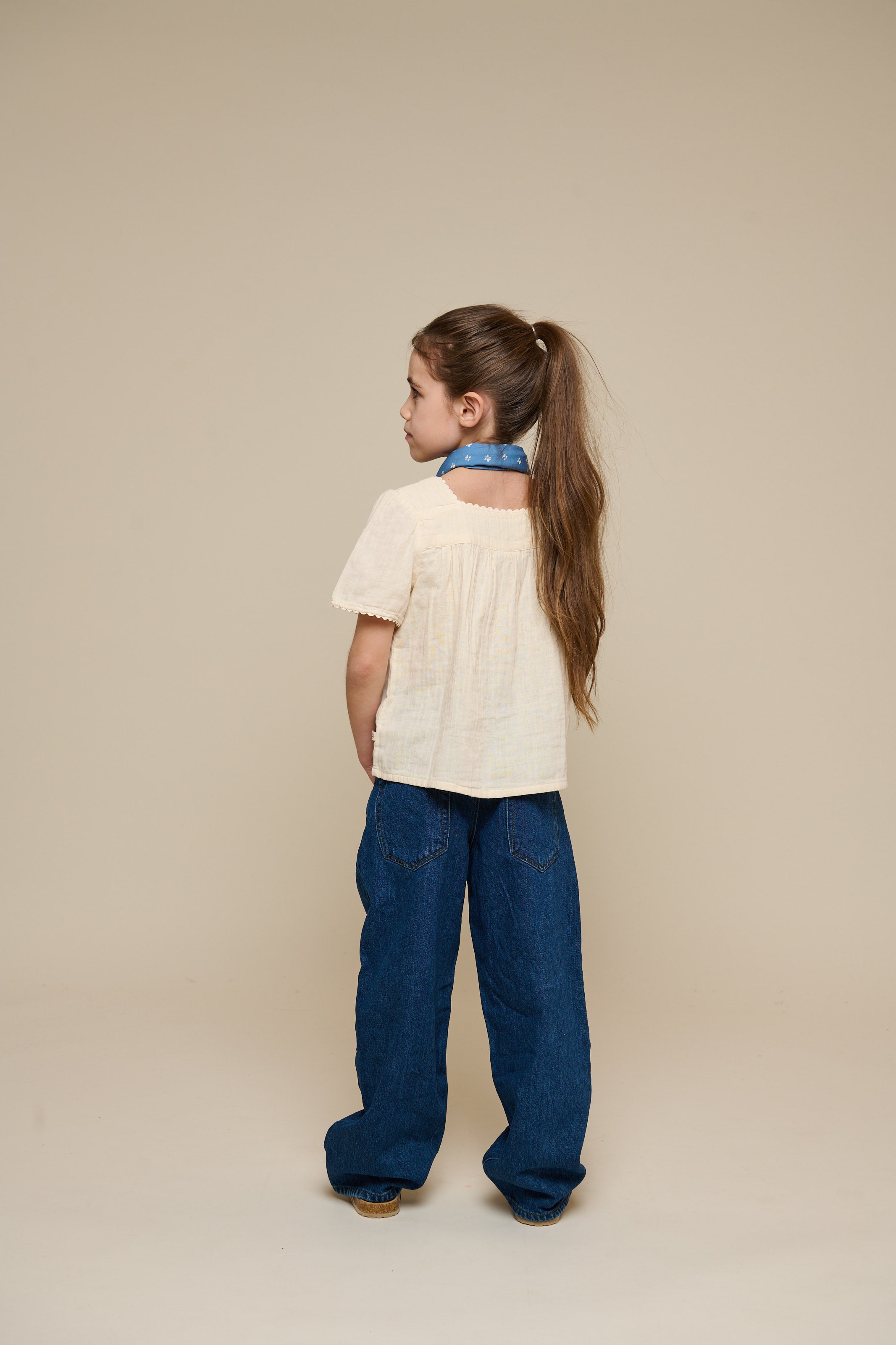 Kurzärmelige Bluse aus Gauze - Tween - Off White | 100919 Jasmine