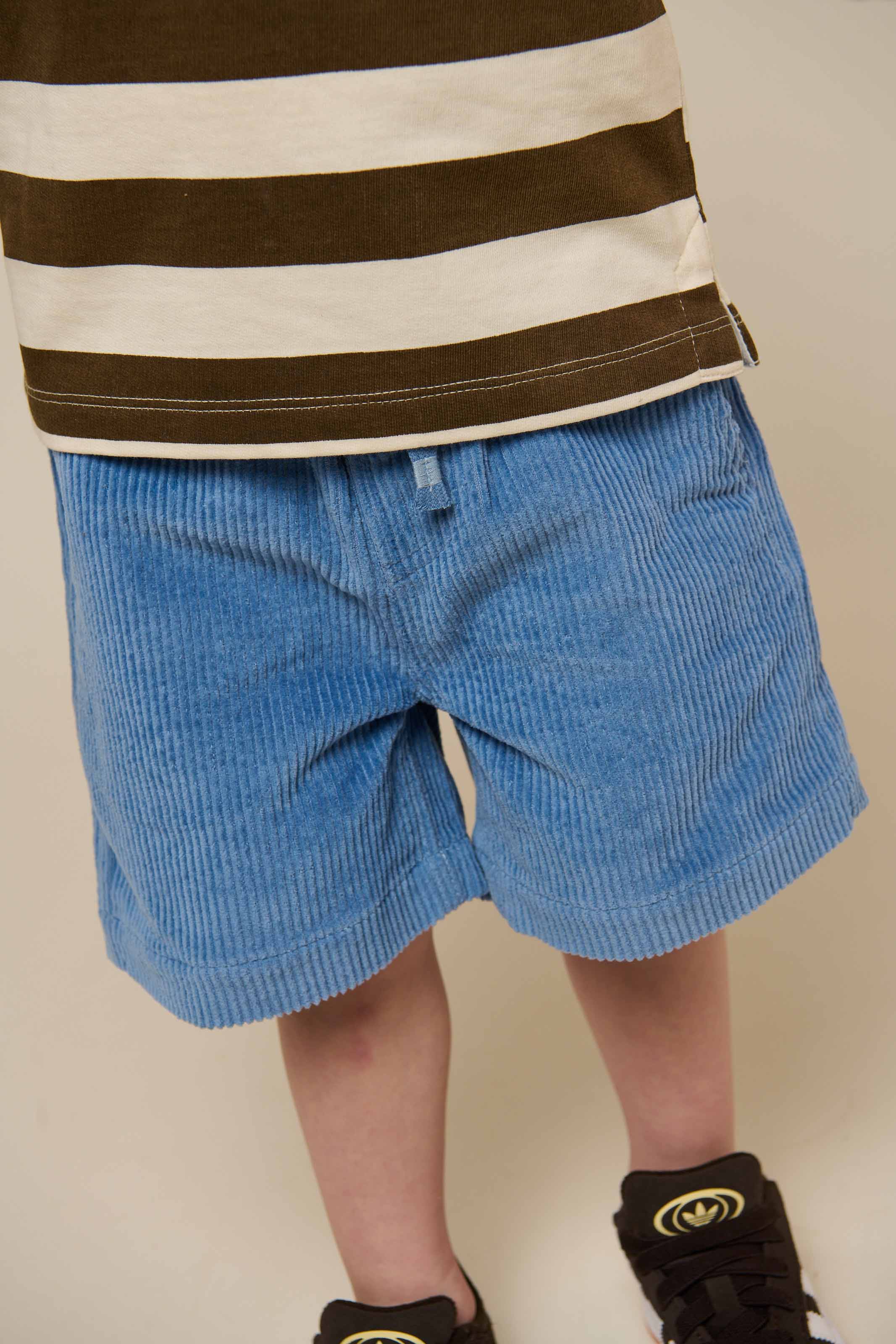 Pull-On Cord Shorts - Kids - Dusty Blue | 101100 Tobias