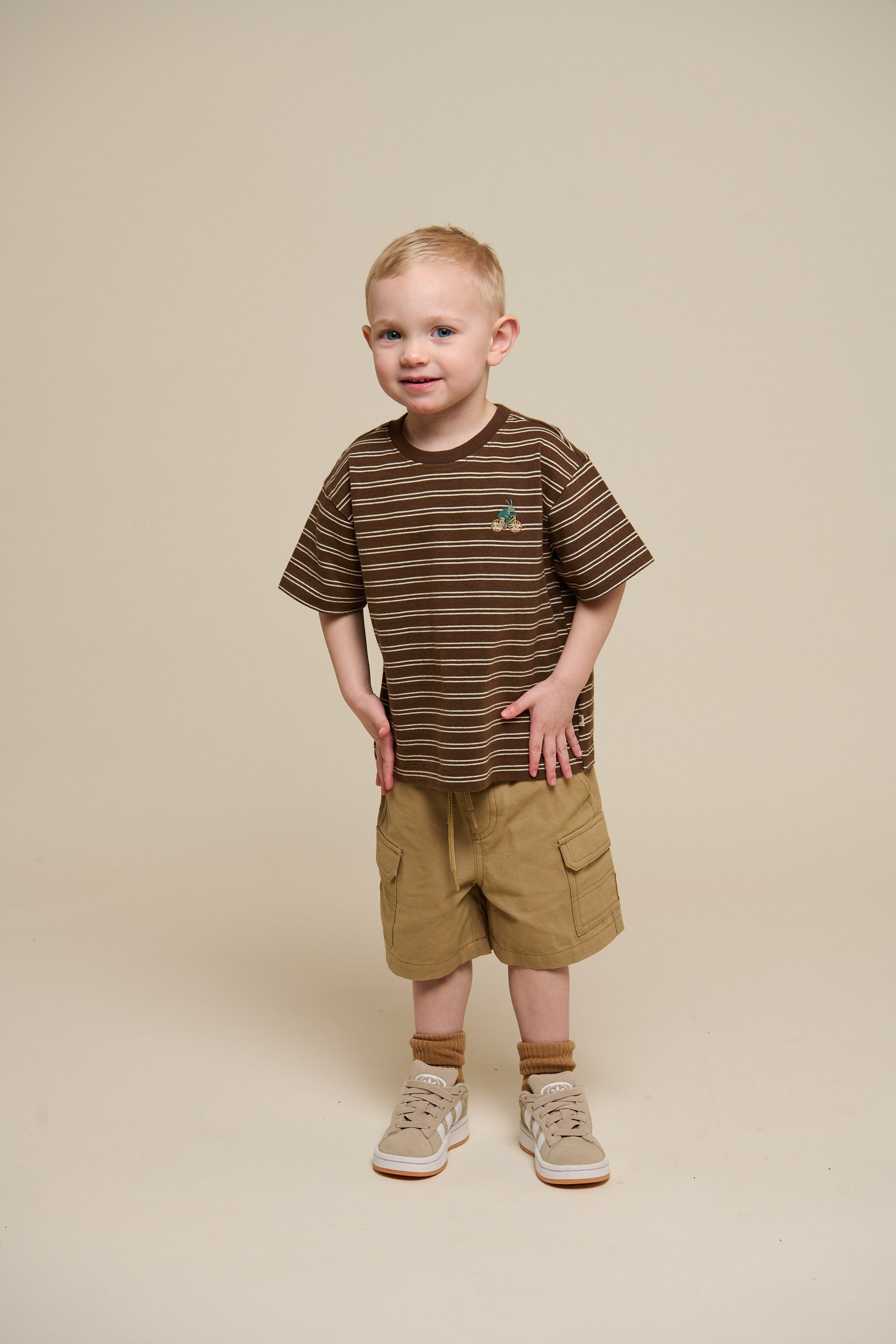 Gestreiftes T-Shirt - Kids - Dark Brown | 101177 Otto