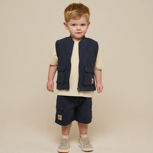 Canvas Cargo Weste - Kids - Navy | 101130 Isack