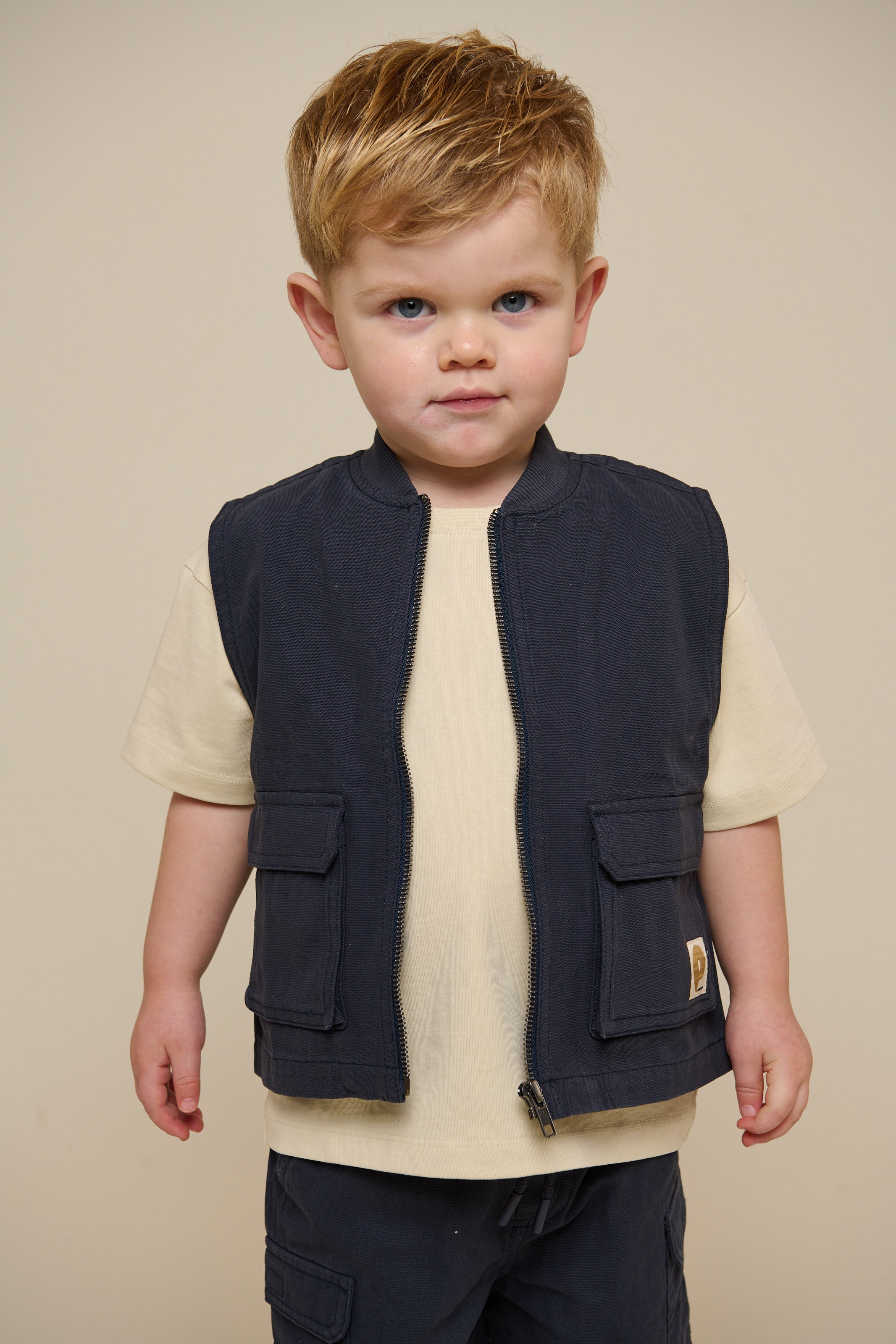 Canvas Cargo Weste - Kids - Navy | 101130 Isack
