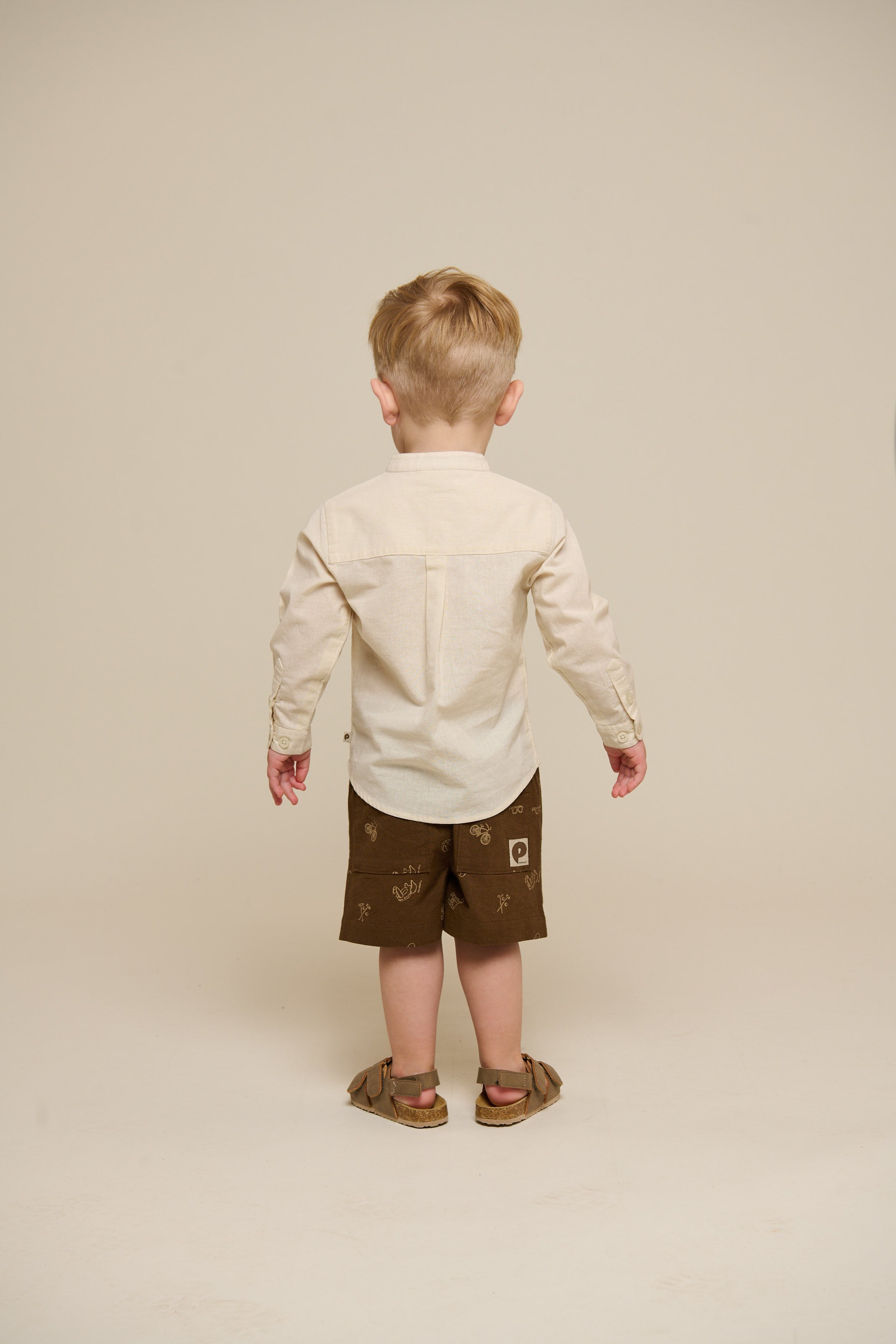 Leinenmischung Hemd mit Stehkragen - Kids - Offwhite | 101201 Lucca