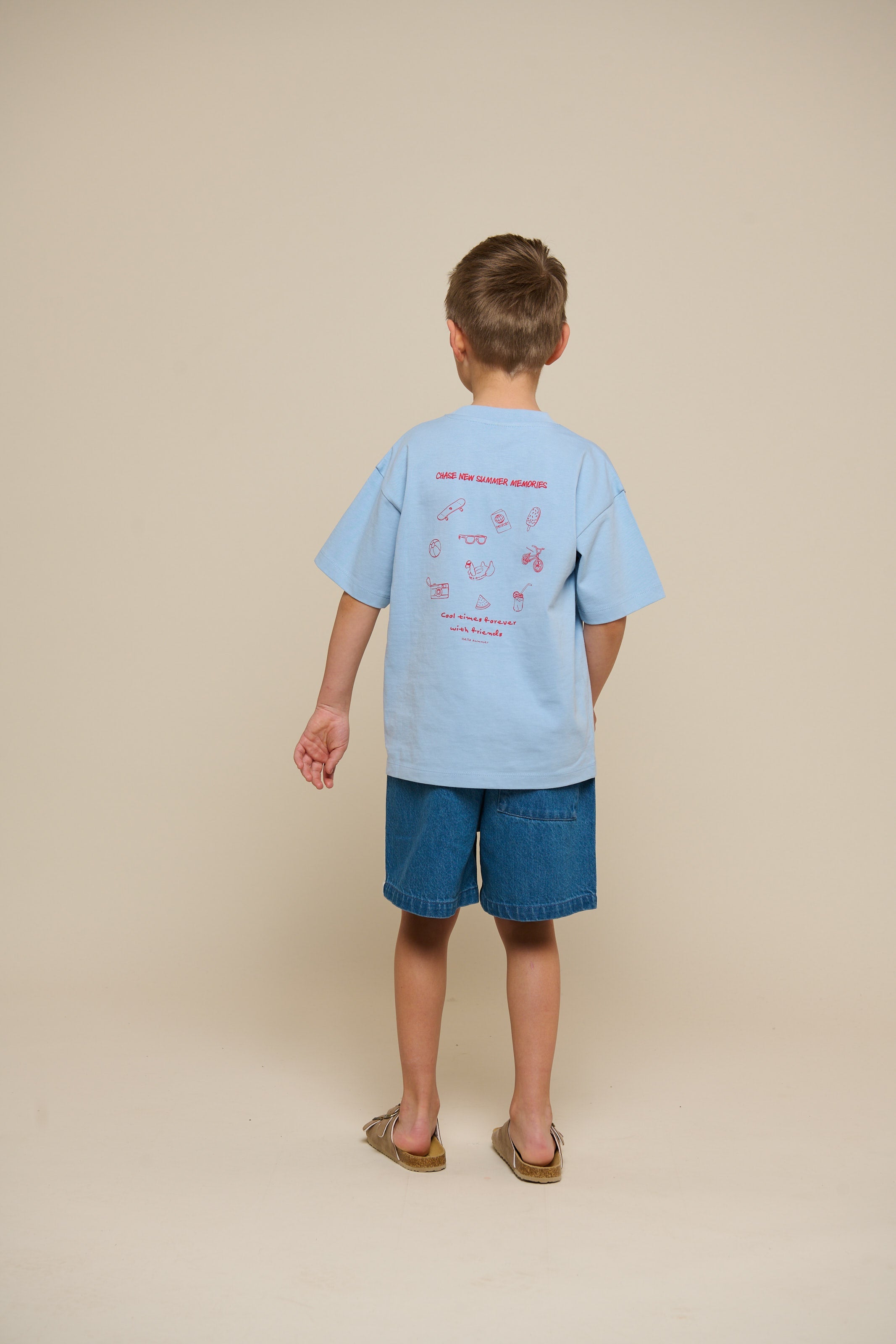 Baggy Denim Shorts mit Kontrast-Tape - Tween - Blue Denim | 101143 Callum