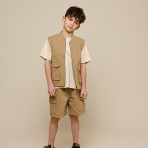 Canvas Cargo-Shorts - Tween - Khaki | 101121 Isack