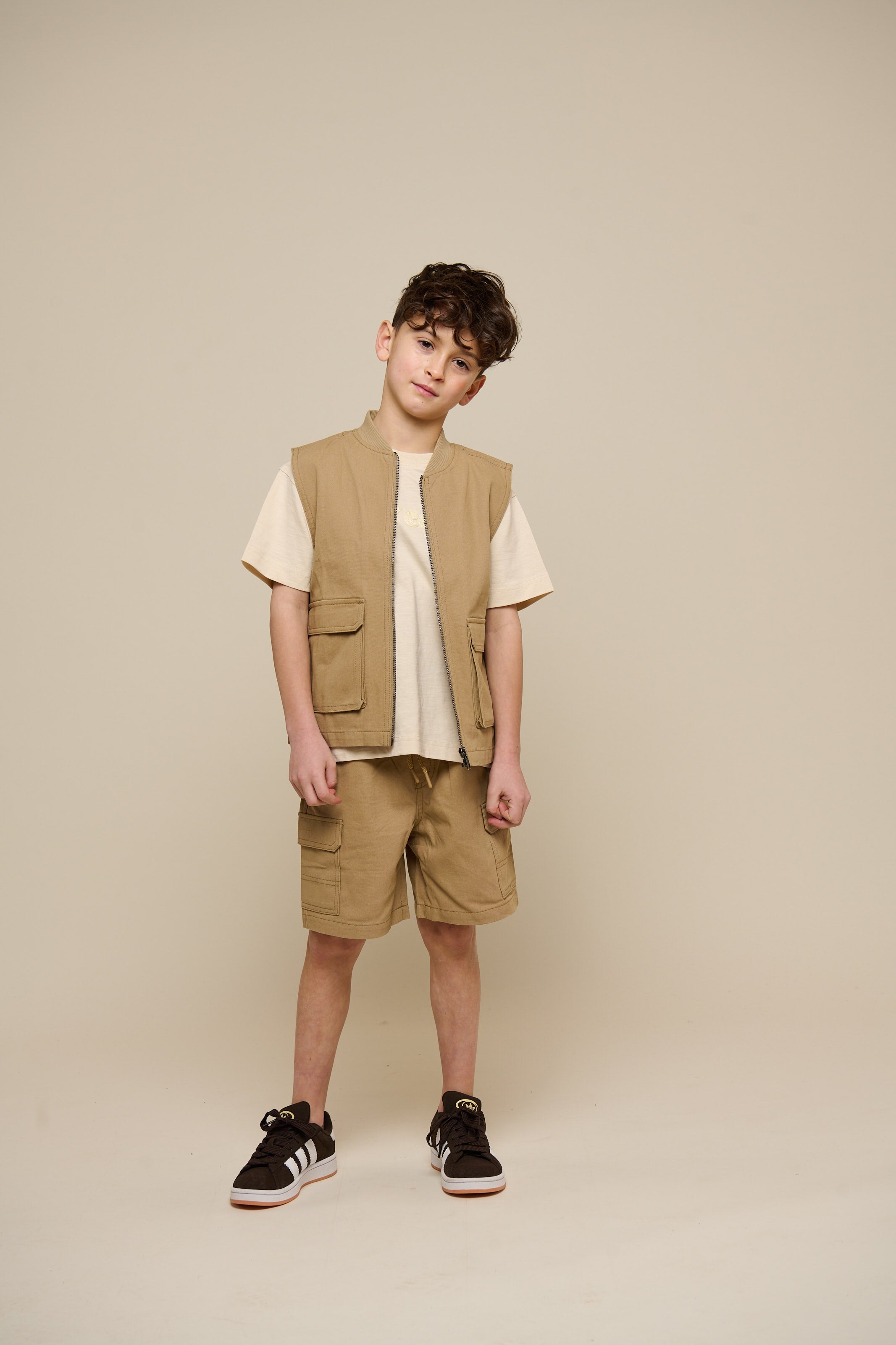 Canvas Cargo-Shorts - Tween - Khaki | 101121 Isack