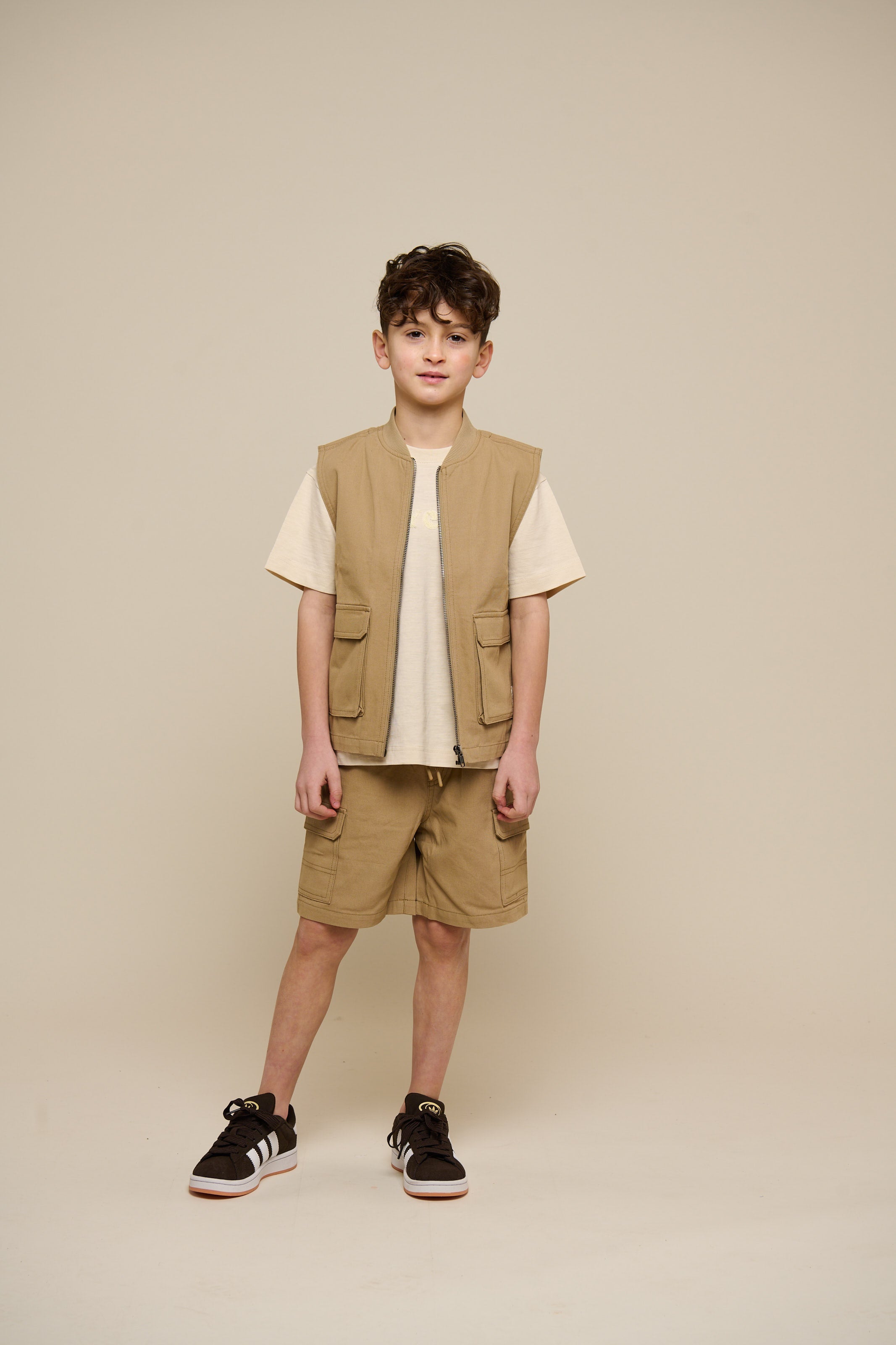 Canvas Cargo Weste - Tween - Khaki | 101129 Isack