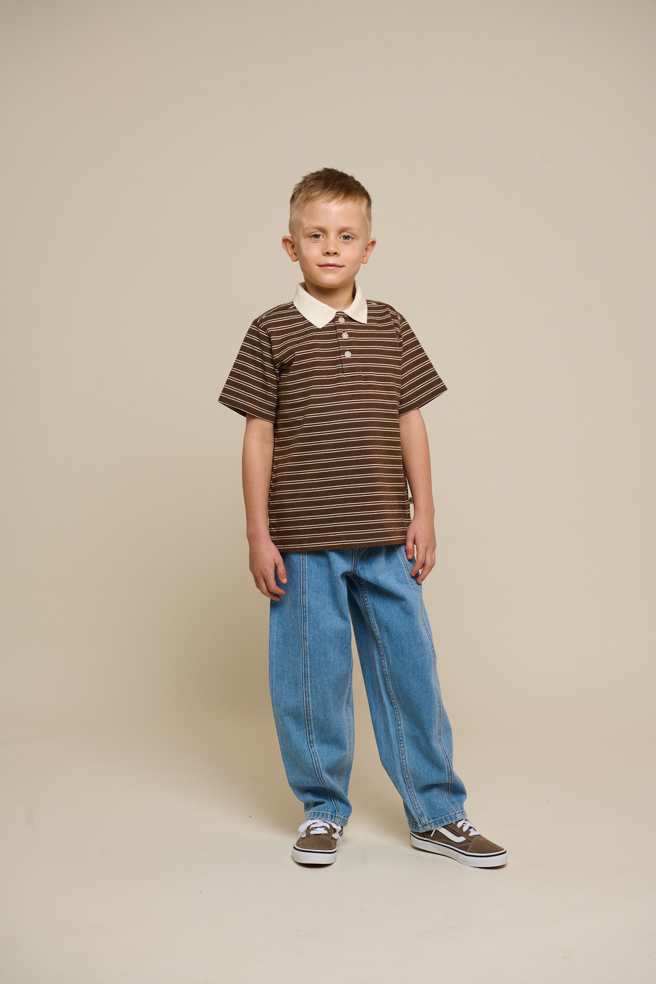 Gestreiftes Jersey-Poloshirt - Tween - Dark Brown | 101174 Otto