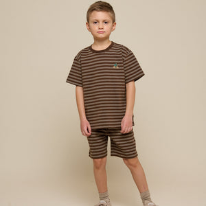 Gestreifte Jersey Shorts - Tween - Dark Brown | 101182 Otto