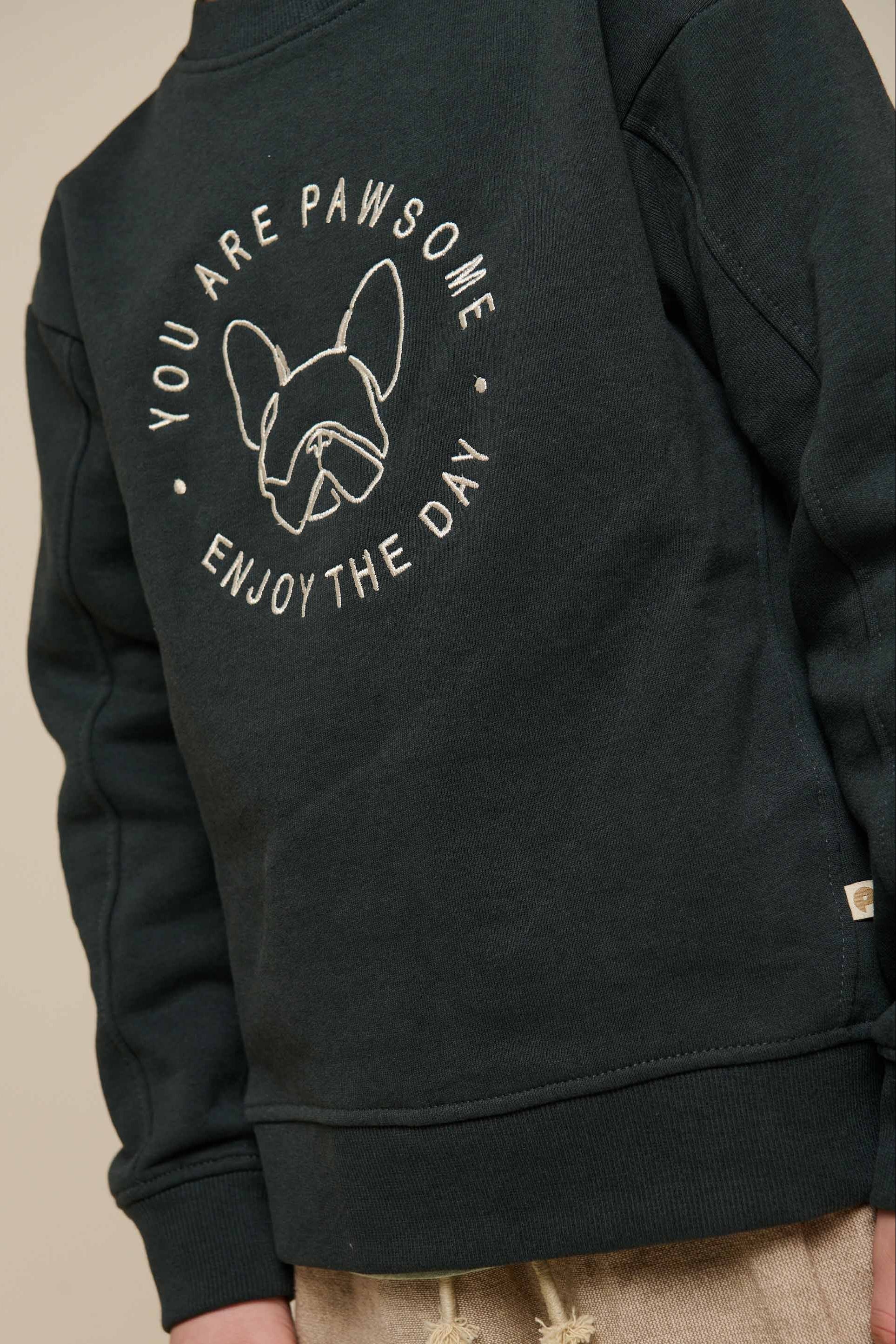 Sweatshirt mit Rundhalsausschnitt - Tween - Forest Green Melange | 100893 Justin