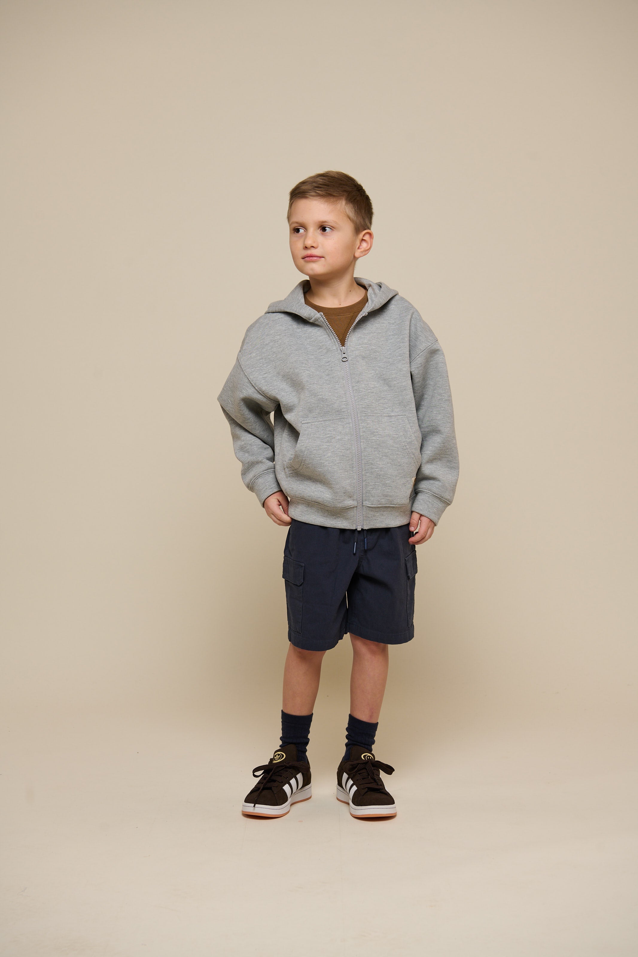Scuba Hoodie mit Reißverschluss - Tween - Grey Melange | 100641 Liam
