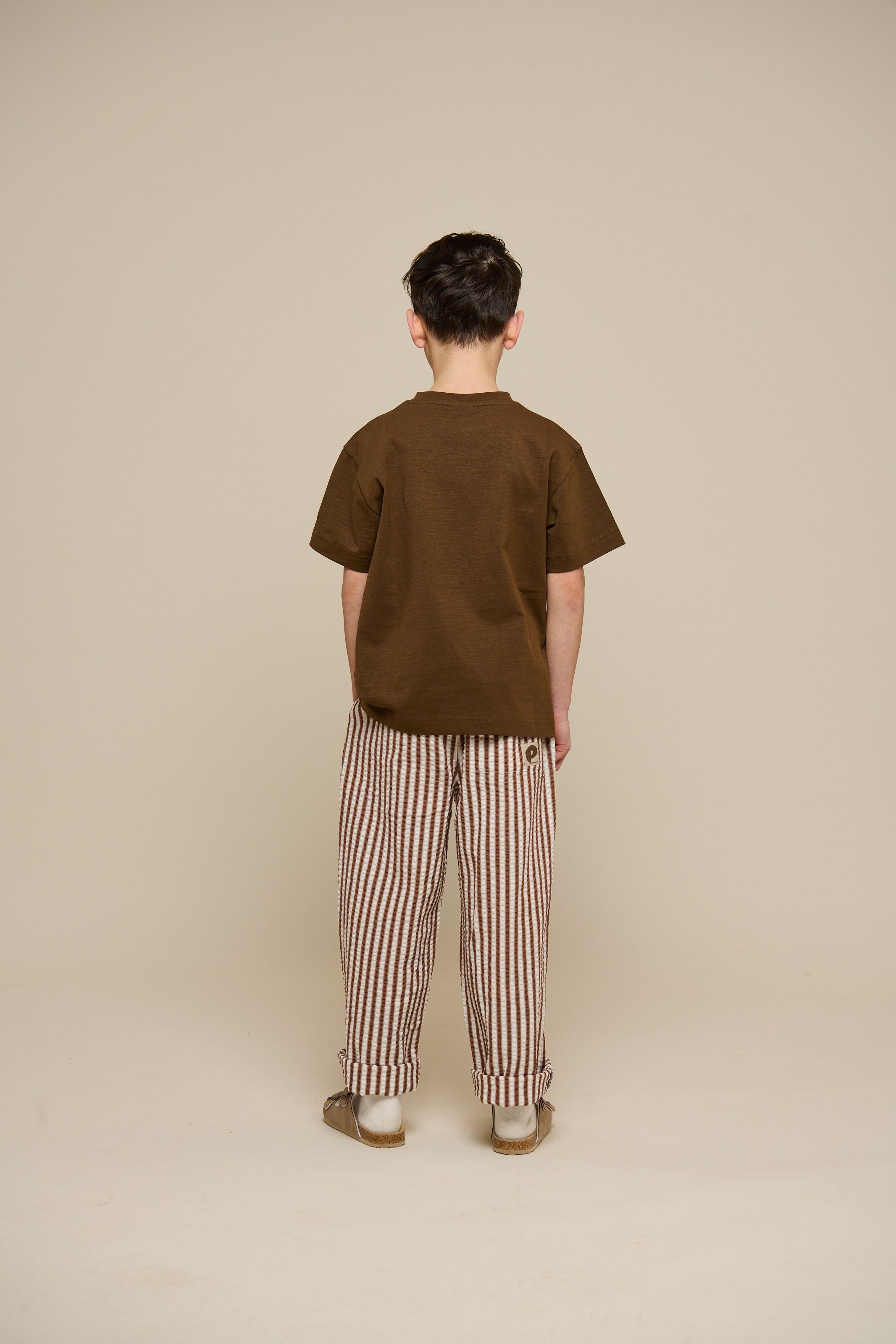 Gestreifte Seersucker Hose - Tween - Brown | 101190 Frank