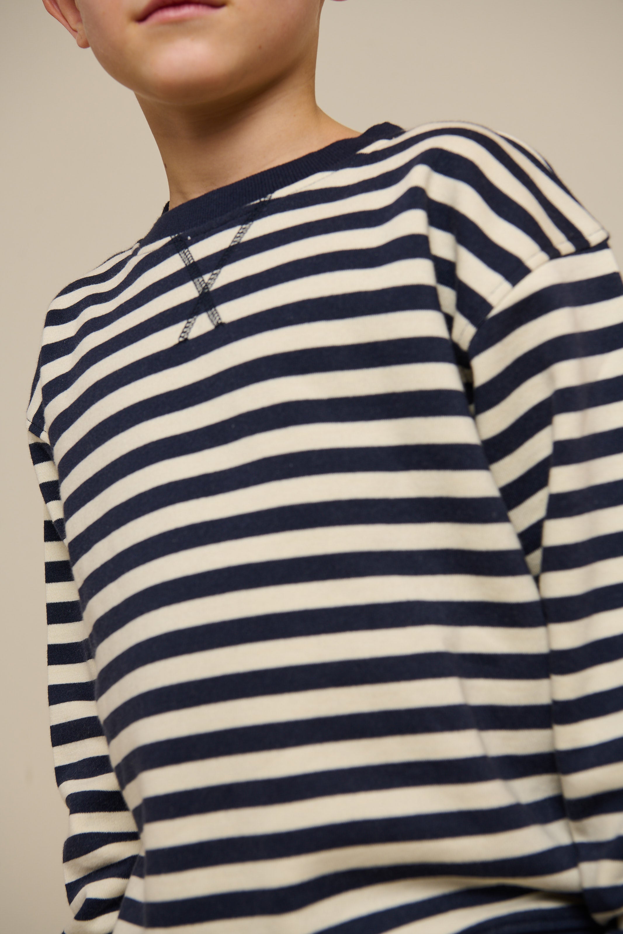 Gestreiftes Crewneck Sweatshirt - Tween - Navy Stripe | 101345 Cole