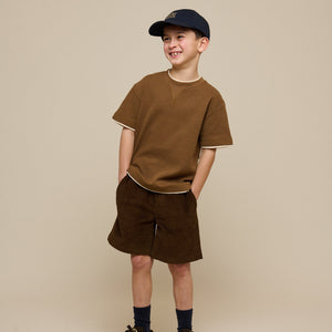 Texturiertes T-Shirt - Tween - Coffee | 100712 Malthe