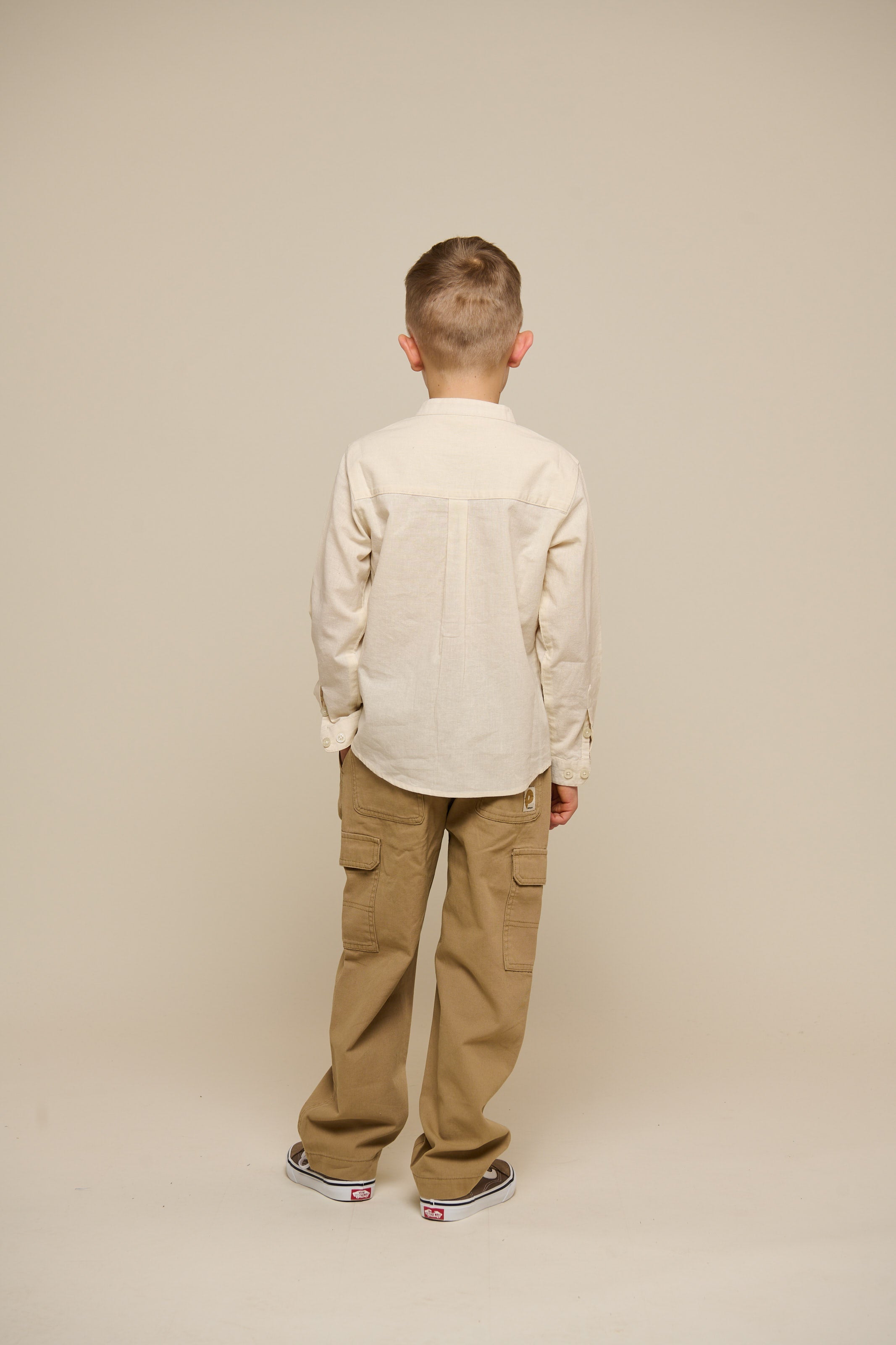 Leinenmix Hemd mit Stehkragen - Tween - Offwhite | 101202 Lucca