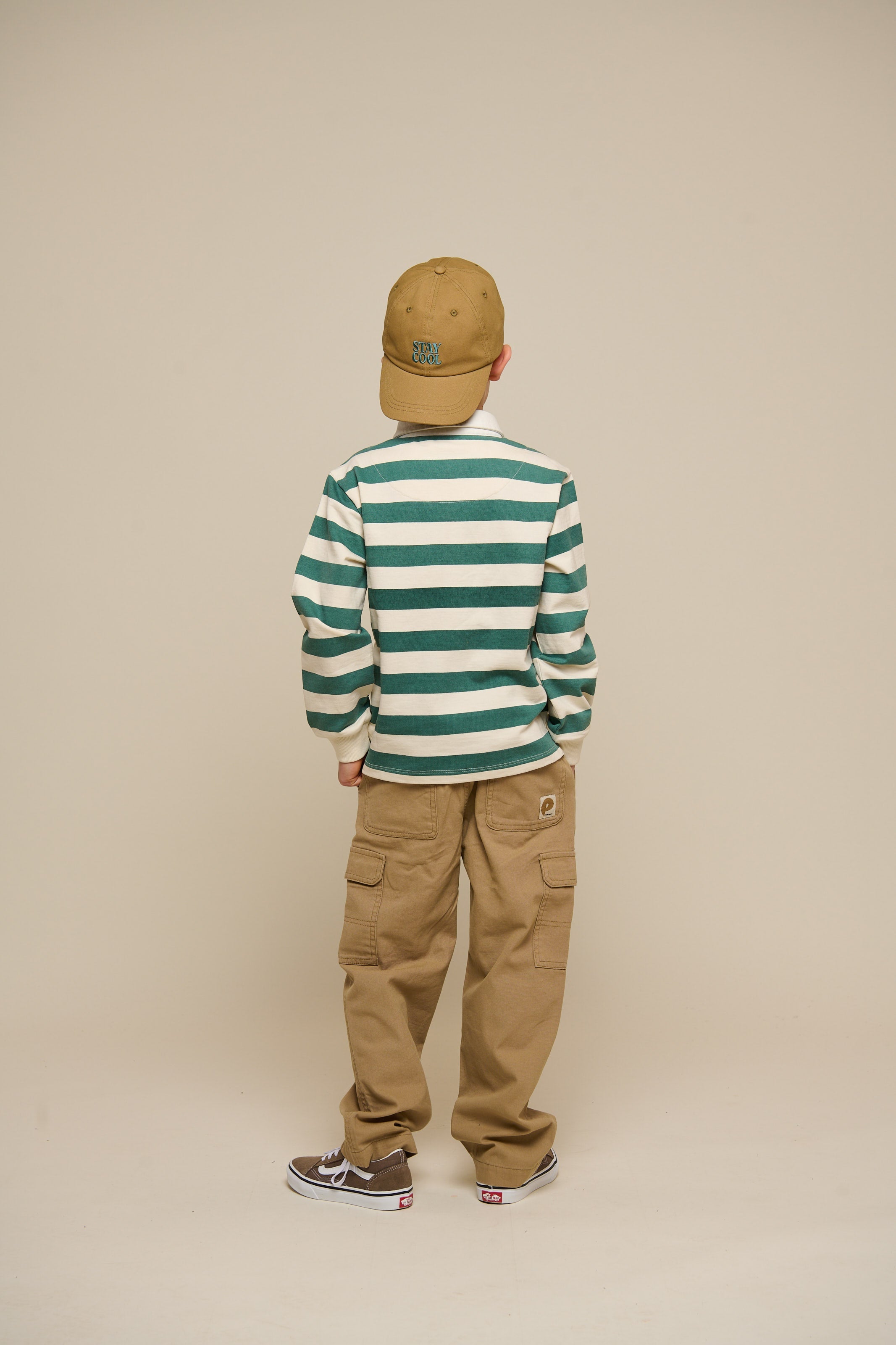 Gestreiftes Polo-Sweatshirt - Tween - Tropical Green/Offwhite | 101341 Marco