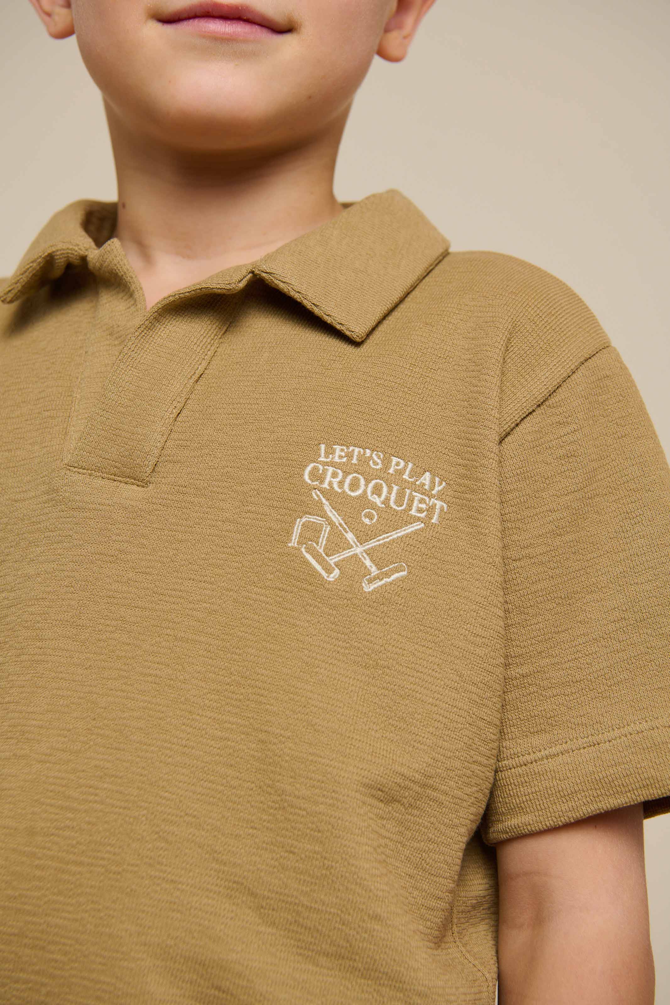 Strukturiertes Jersey-Poloshirt - Tween - Khaki | 101218 Sonny