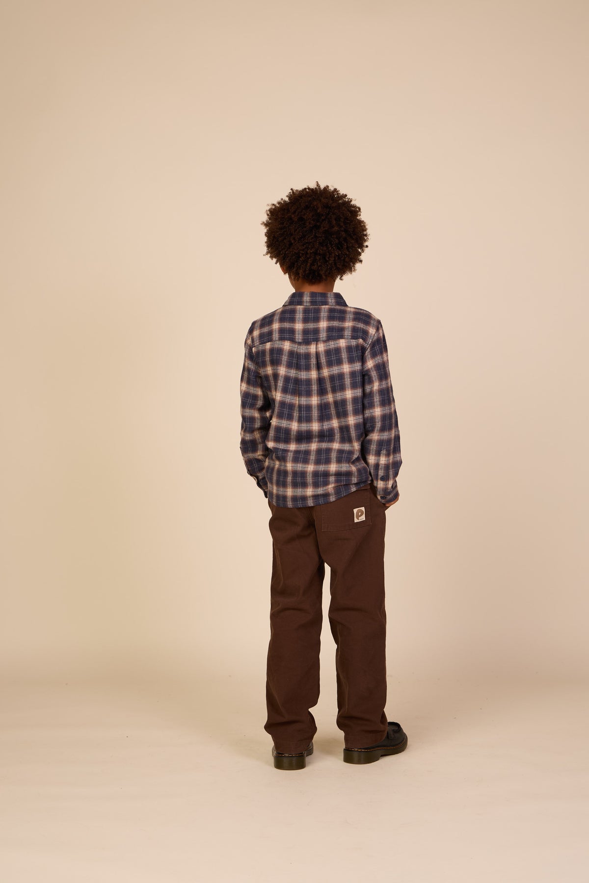 Kariertes Flanellhemd Tween - Navy/Beige | 101650 Edwin