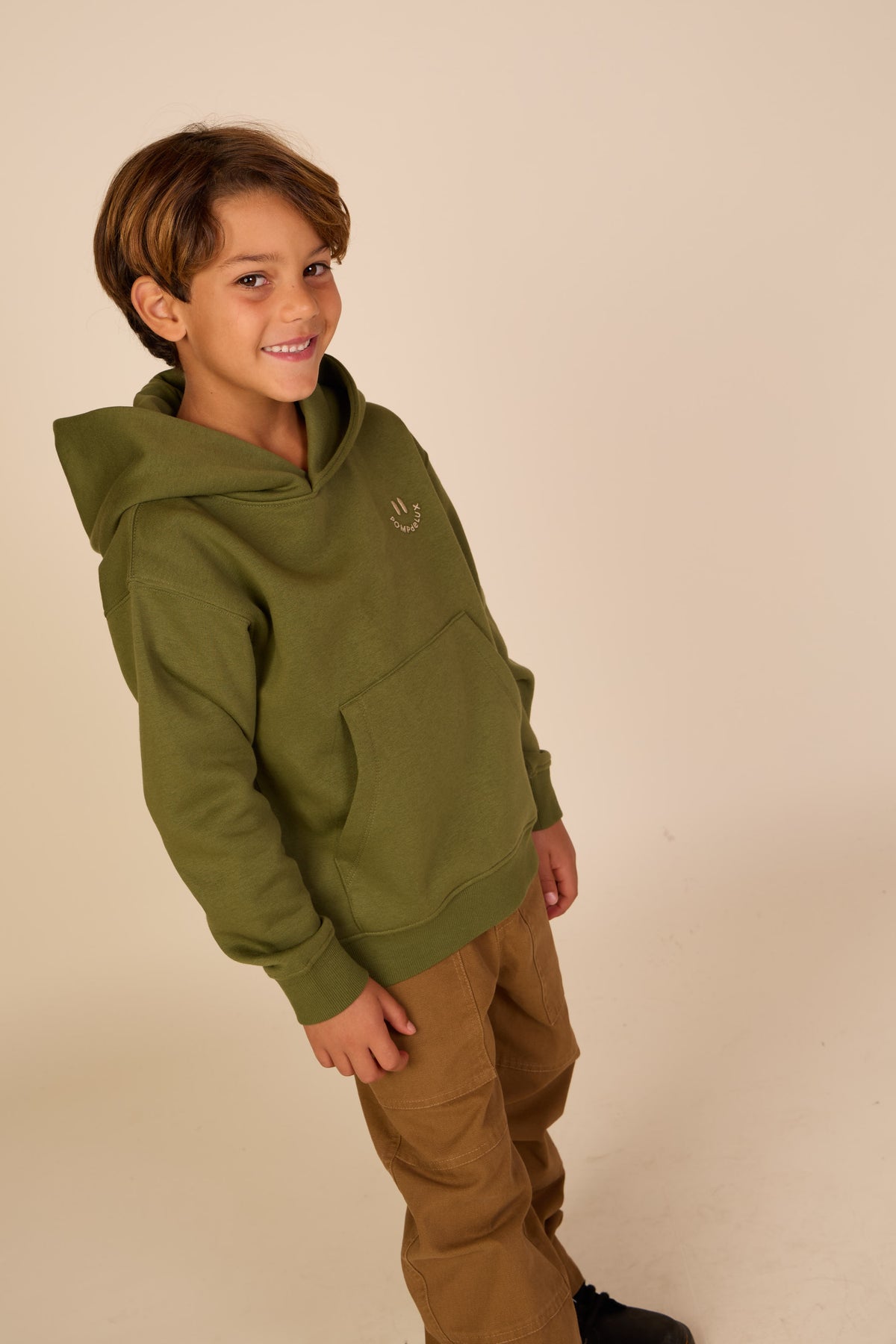 Hoodie mit Smiley-Stickerei Tween - Moss Green | 101582 Andrew