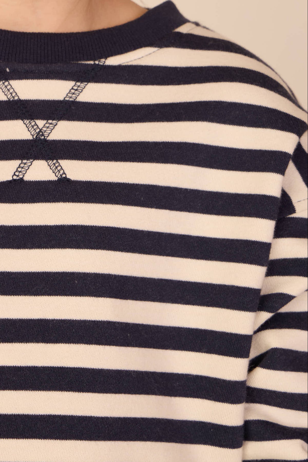 Gestreiftes Crewneck Sweatshirt - Kids - Navy Stripe | 101344 Cole
