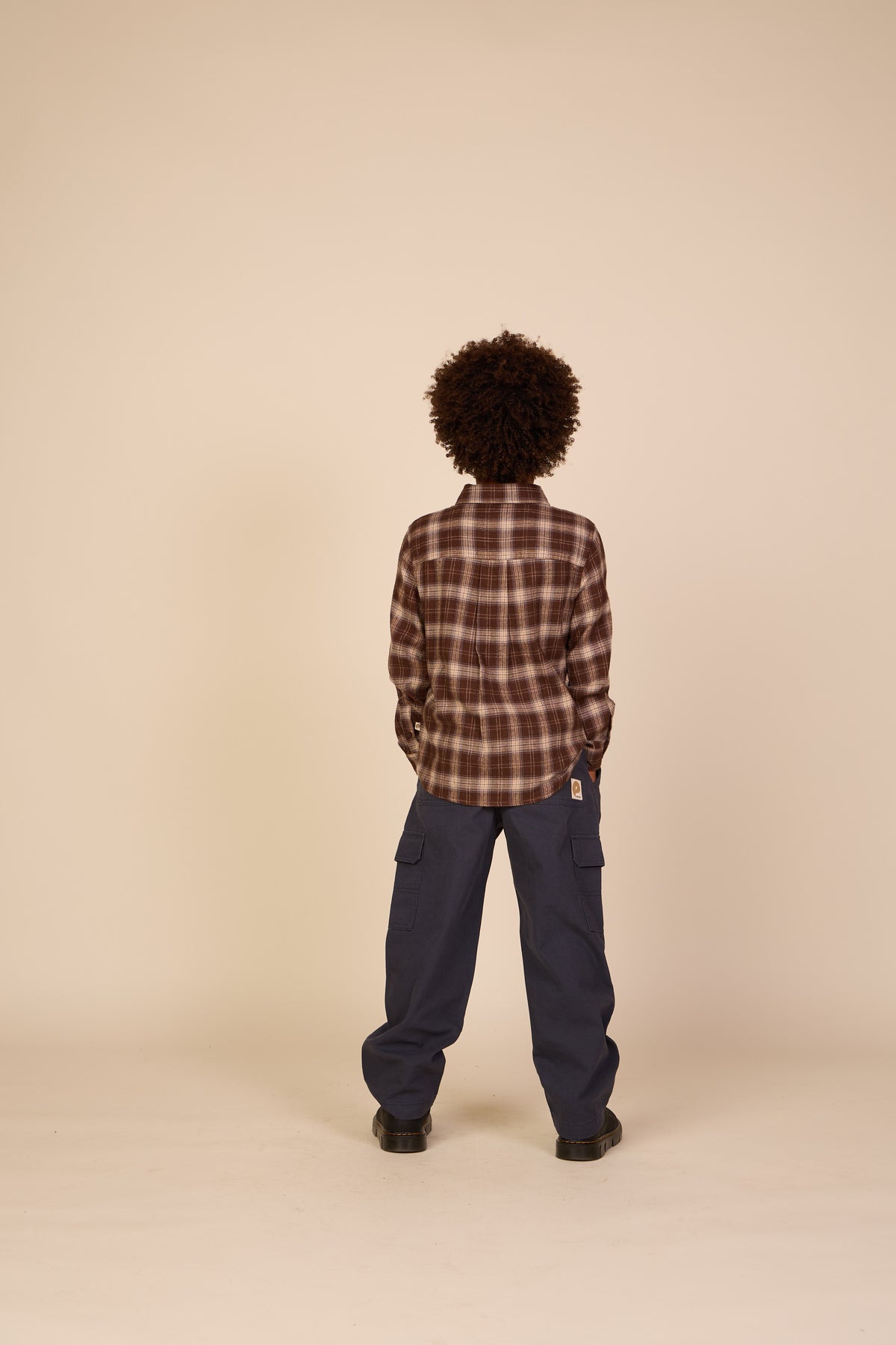 Kariertes Flanellhemd Tween - Brown/Navy | 101652 Edwin