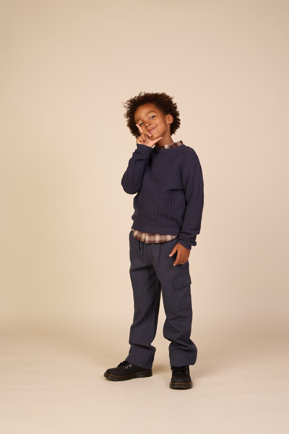 Kariertes Flanellhemd Tween - Brown/Navy | 101652 Edwin