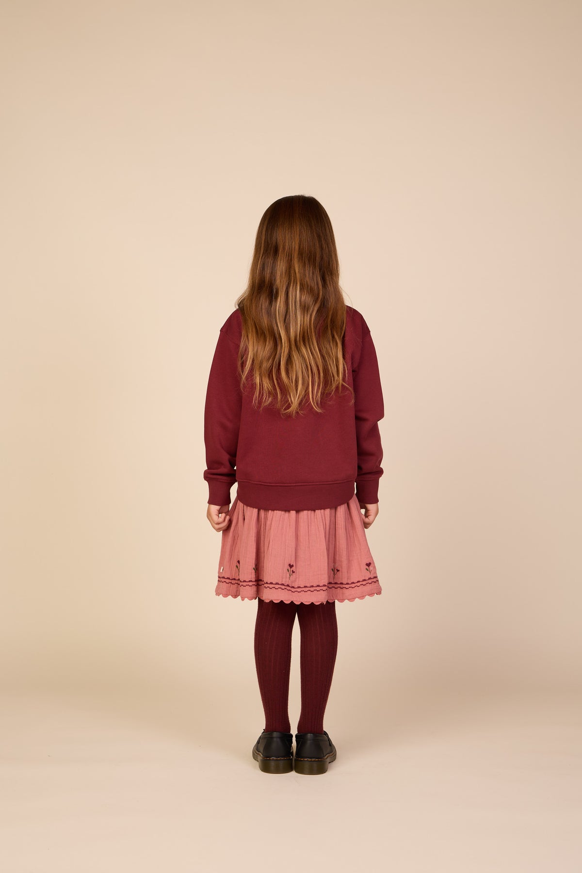 Musselinrock mit Kreuzstichstickerei Tween - Dusty Rose | 101470 Laureen