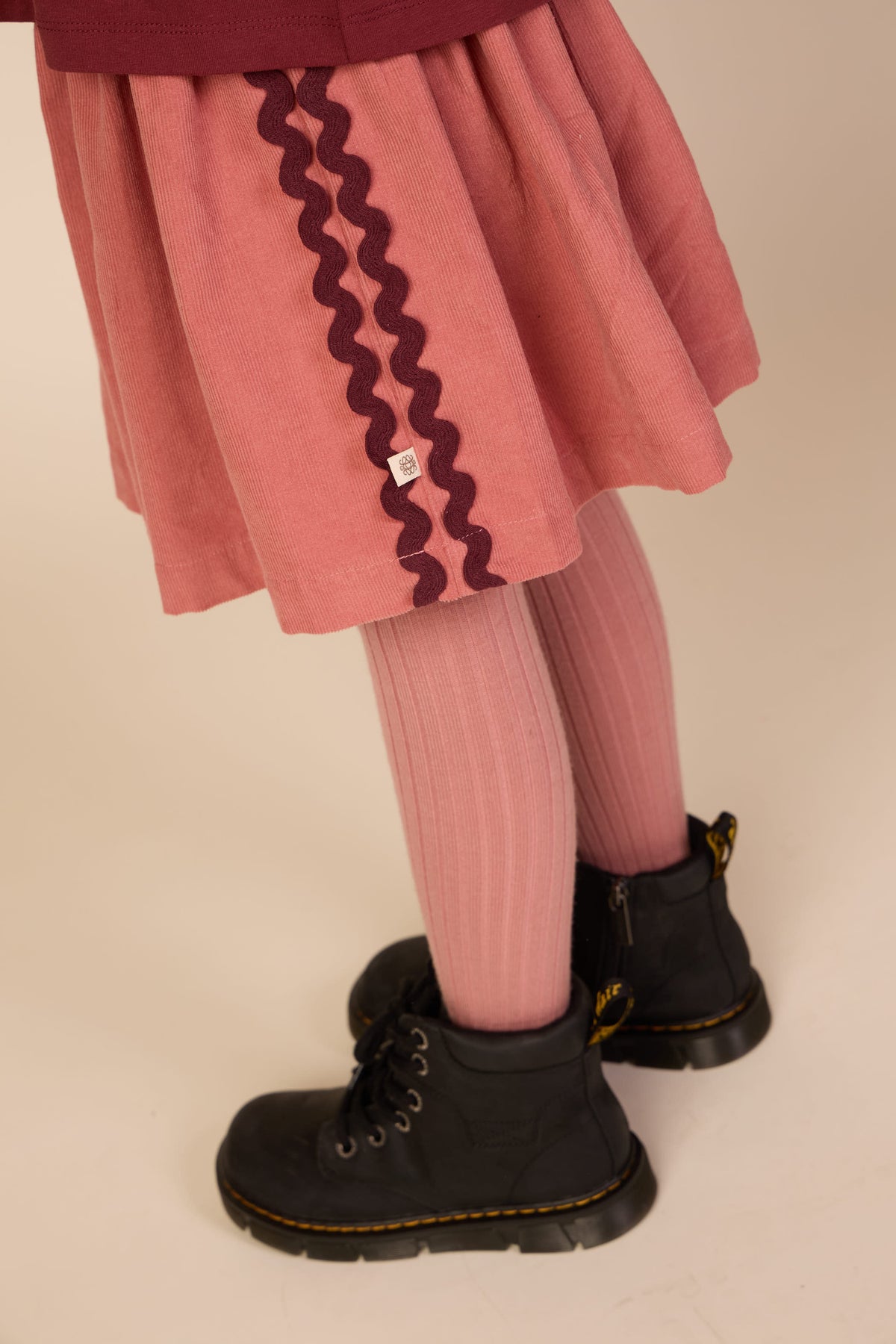 Cordrock mit Zickzackborte Tween - Dusty Rose | 101480 Sille