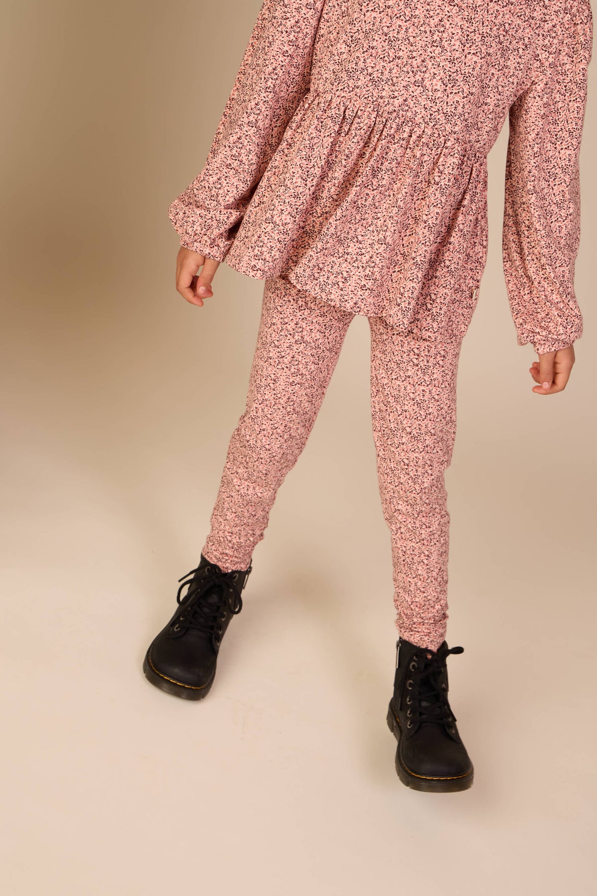 Kleingeblümte Jersey-Leggings Tween - Rose/Bordeaux | 101552 Heidi