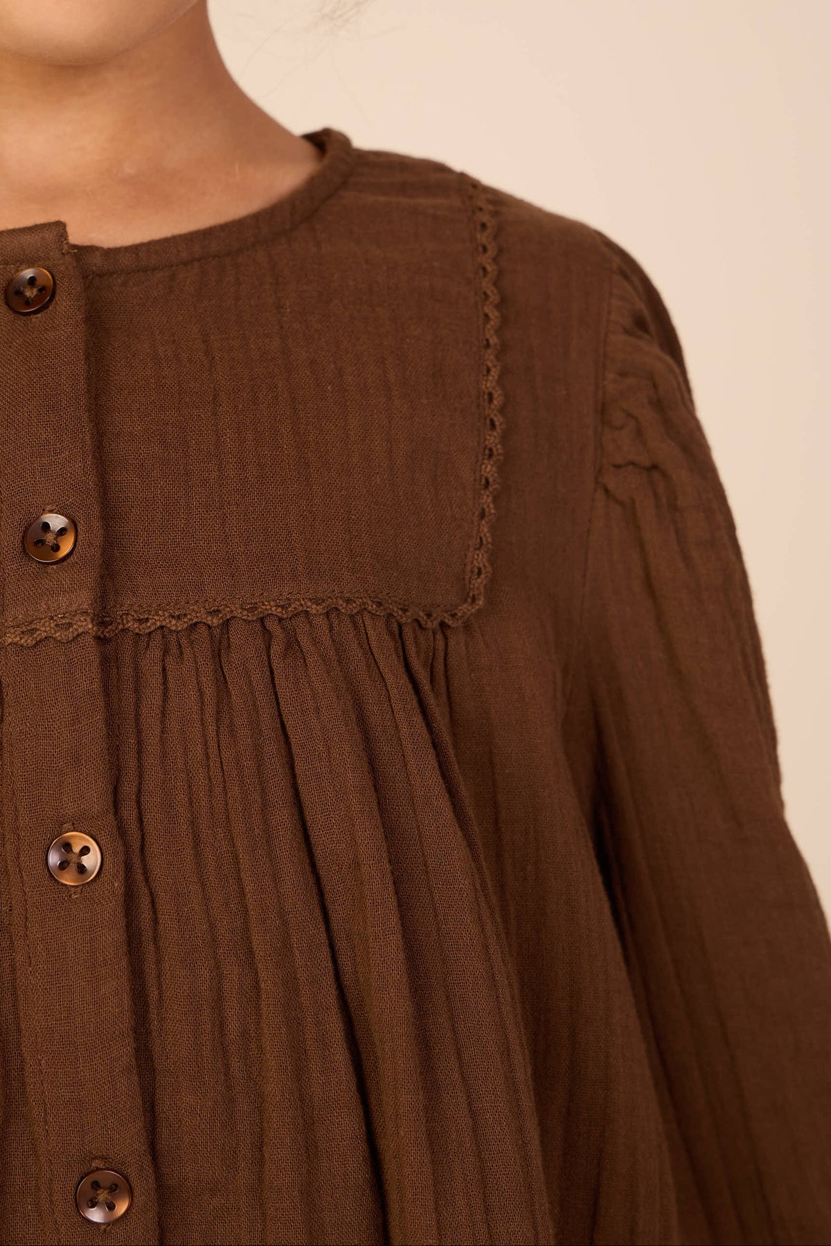 Musselinbluse Kids - Brown | 101463 Celina