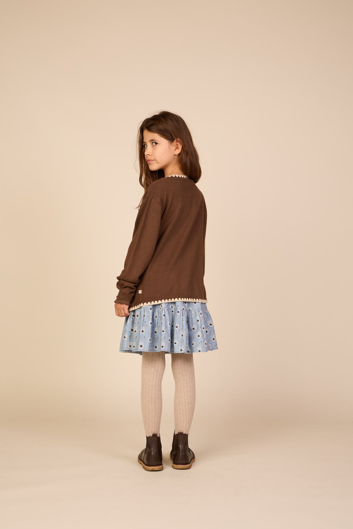 Geblümter Baumwollrock Tween - Blue/Brown | 101432 Nova