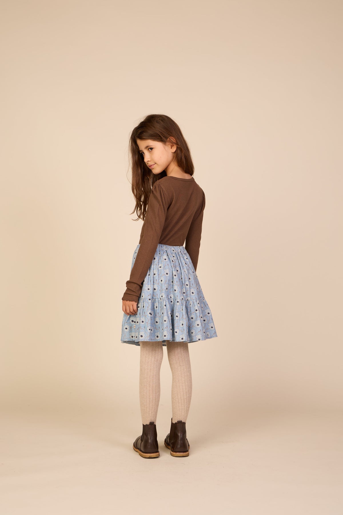 Geripptes Langarmshirt aus Modal-Mix Tween - Brown | 101558 Lottie