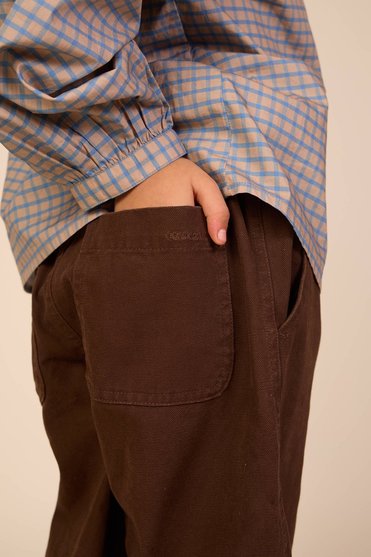 Baggy-Hose aus Canvas Tween - Dark Brown | 101528 Jenna