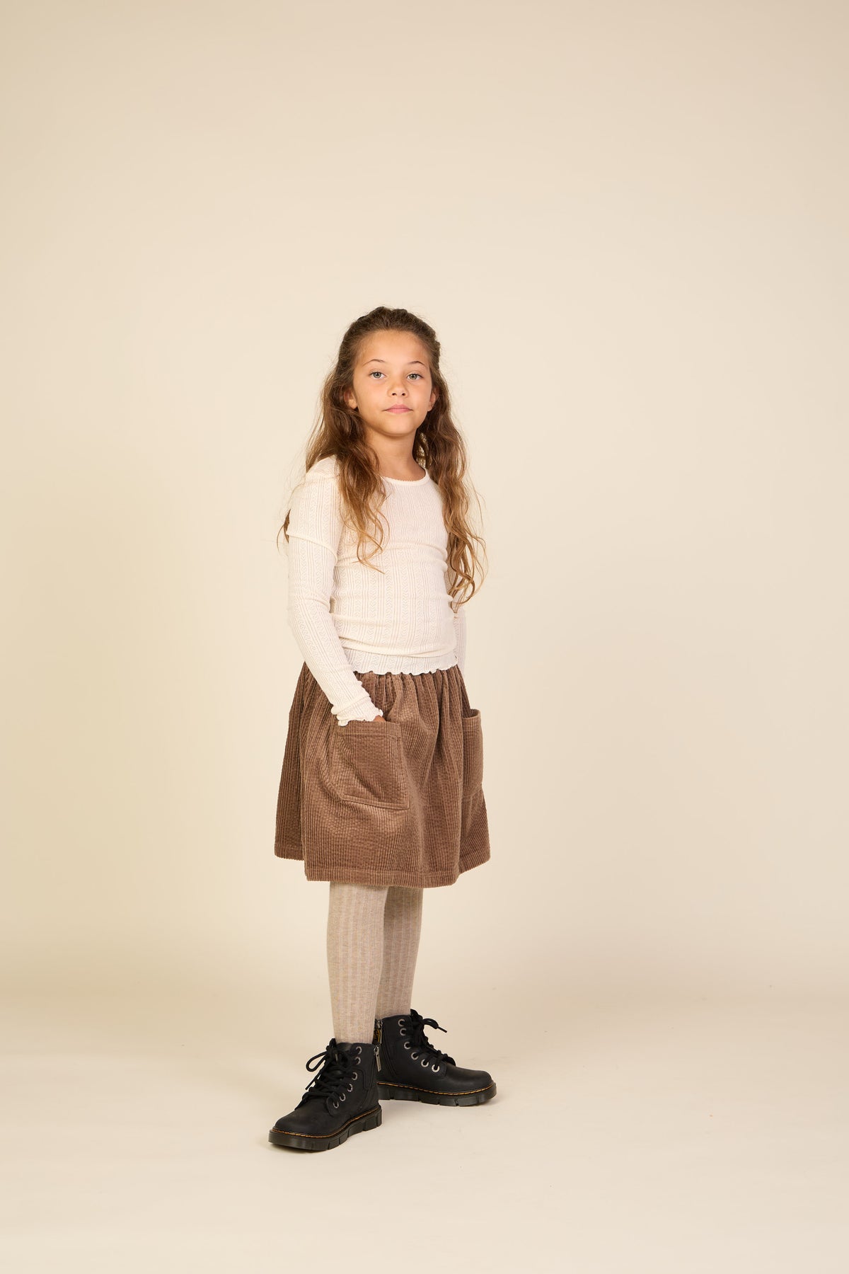 Cordrock mit aufgesetzten Taschen Tween - Brown | 101680 Greta
