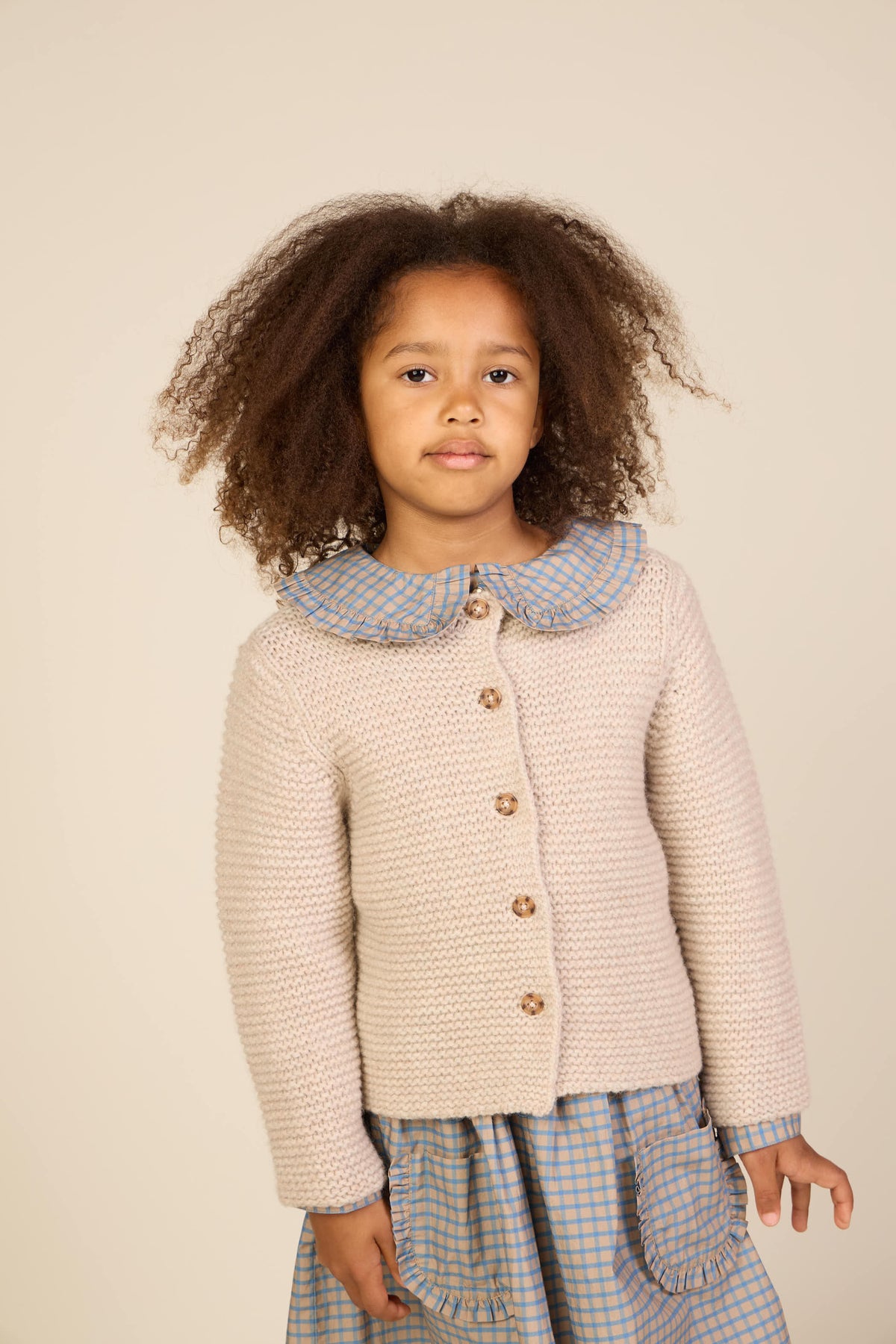 Strickjacke aus Wolle - Tween - Caffe Latte Melange | 100875 Maya