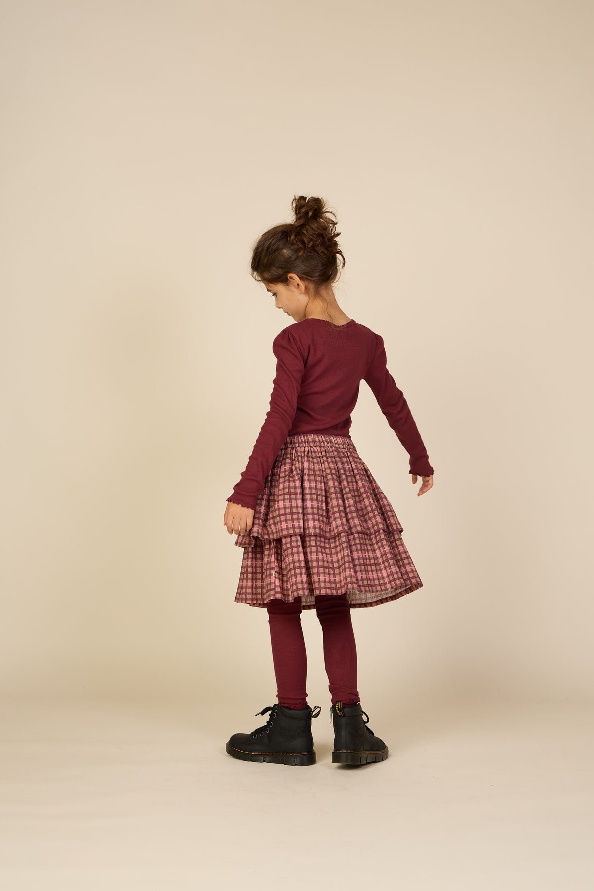 Geripptes Langarmshirt aus Modal-Mix Tween - Bordeaux | 101562 Lottie