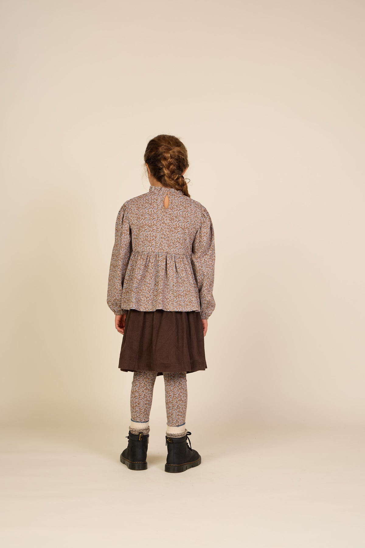 Kleingeblümte Jersey-Leggings Tween - Blue/Brown | 101550 Heidi