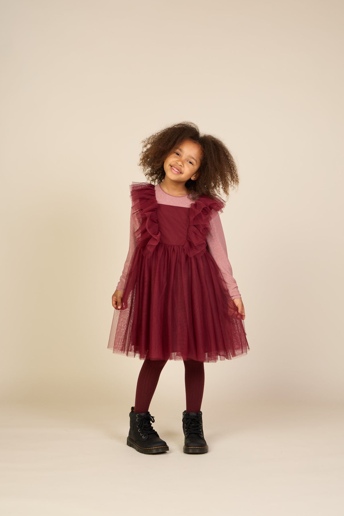 Tüllkleid Tween - Bordeaux | 101508 Bianca