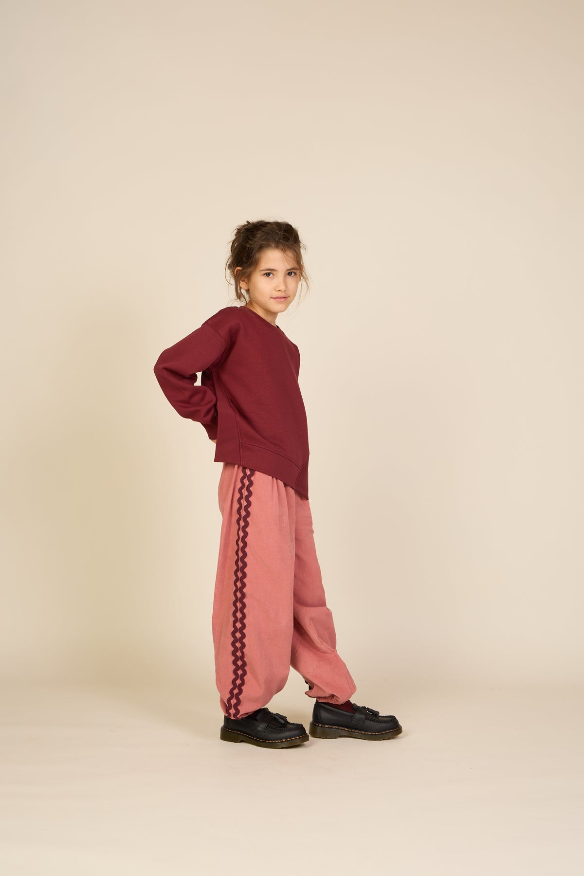 Cordhose mit Zickzackborte Tween - Dusty Rose | 101484 Sille