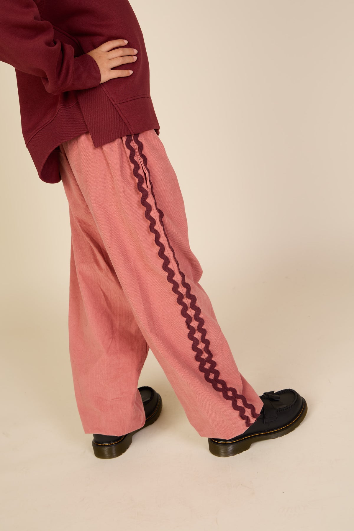 Cordhose mit Zickzackborte Tween - Dusty Rose | 101484 Sille