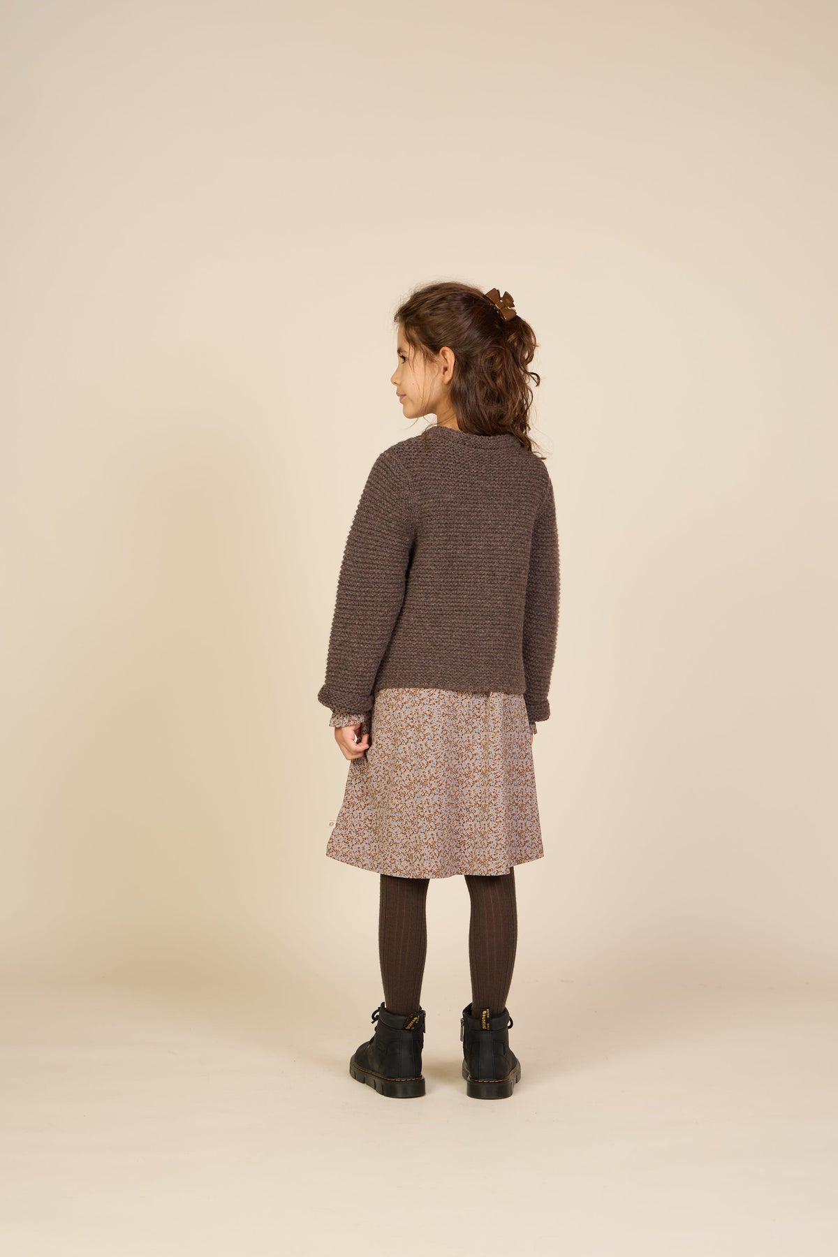 Strickjacke aus Wolle - Tween - Chocolate Melange | 100877 Maya