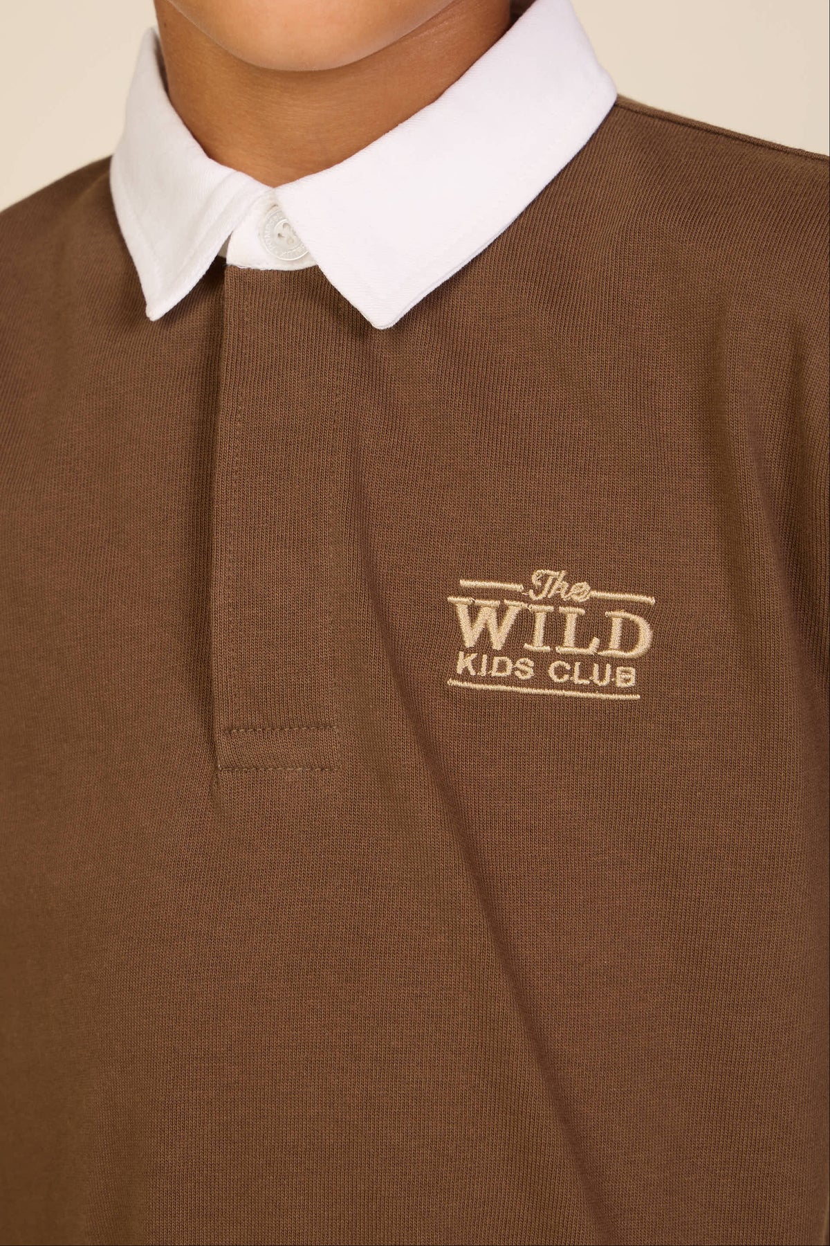 Langarm-Poloshirt aus Jersey Kids - Dark Brown | 101693 Ruben