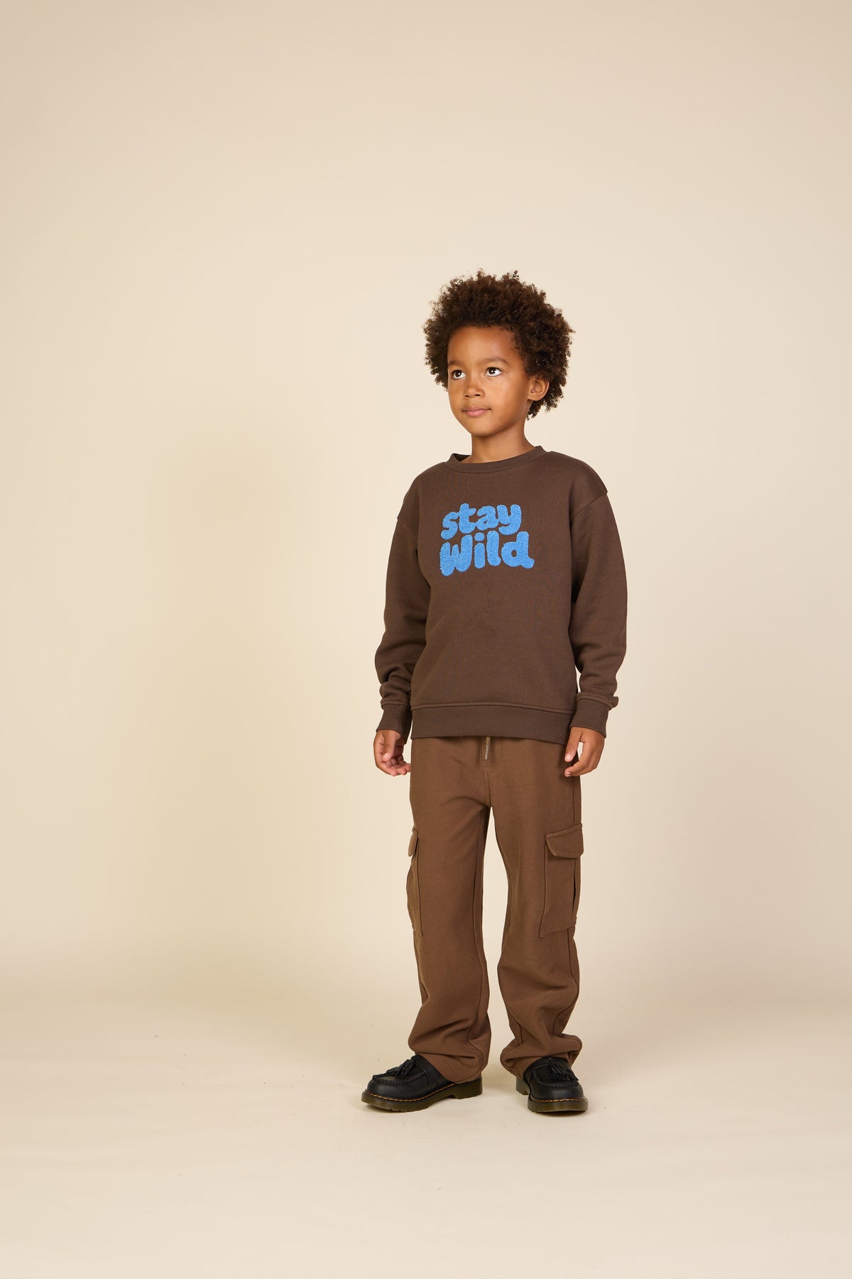 Cargo-Jogginghose aus strukturiertem Sweatstoff Tween - Brown | 101512 Wilder