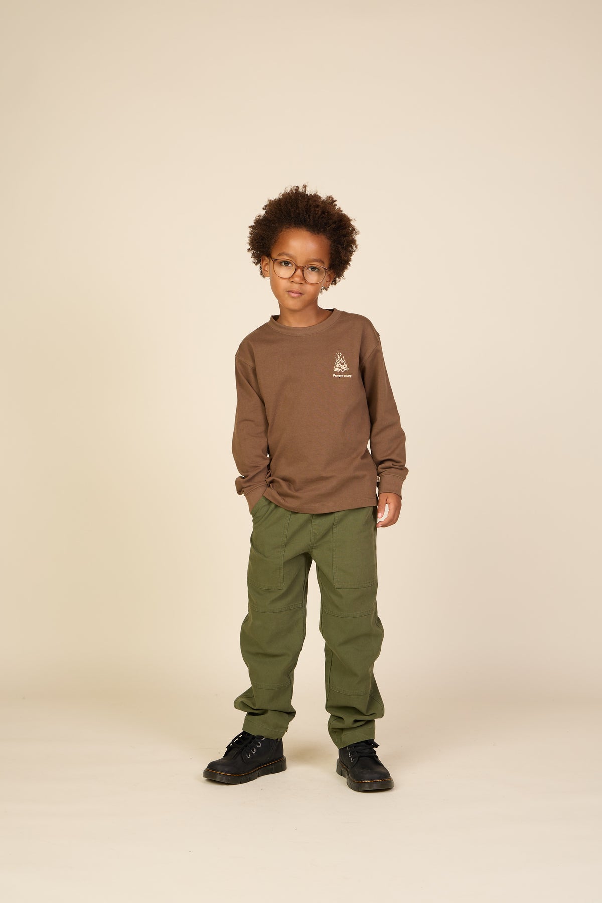 Canvas-Hose mit aufgesetzten Taschen Tween - Moss Green | 101536 Greyson