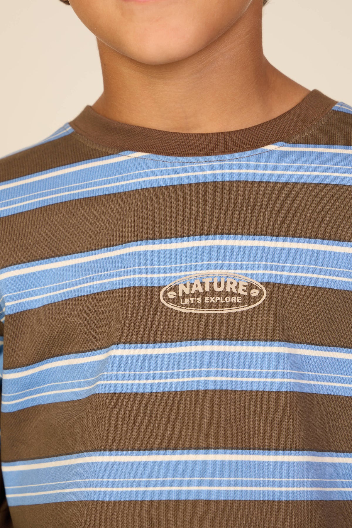 Gestreiftes Langarmshirt Tween - Brown /Blue | 101700 Hugo