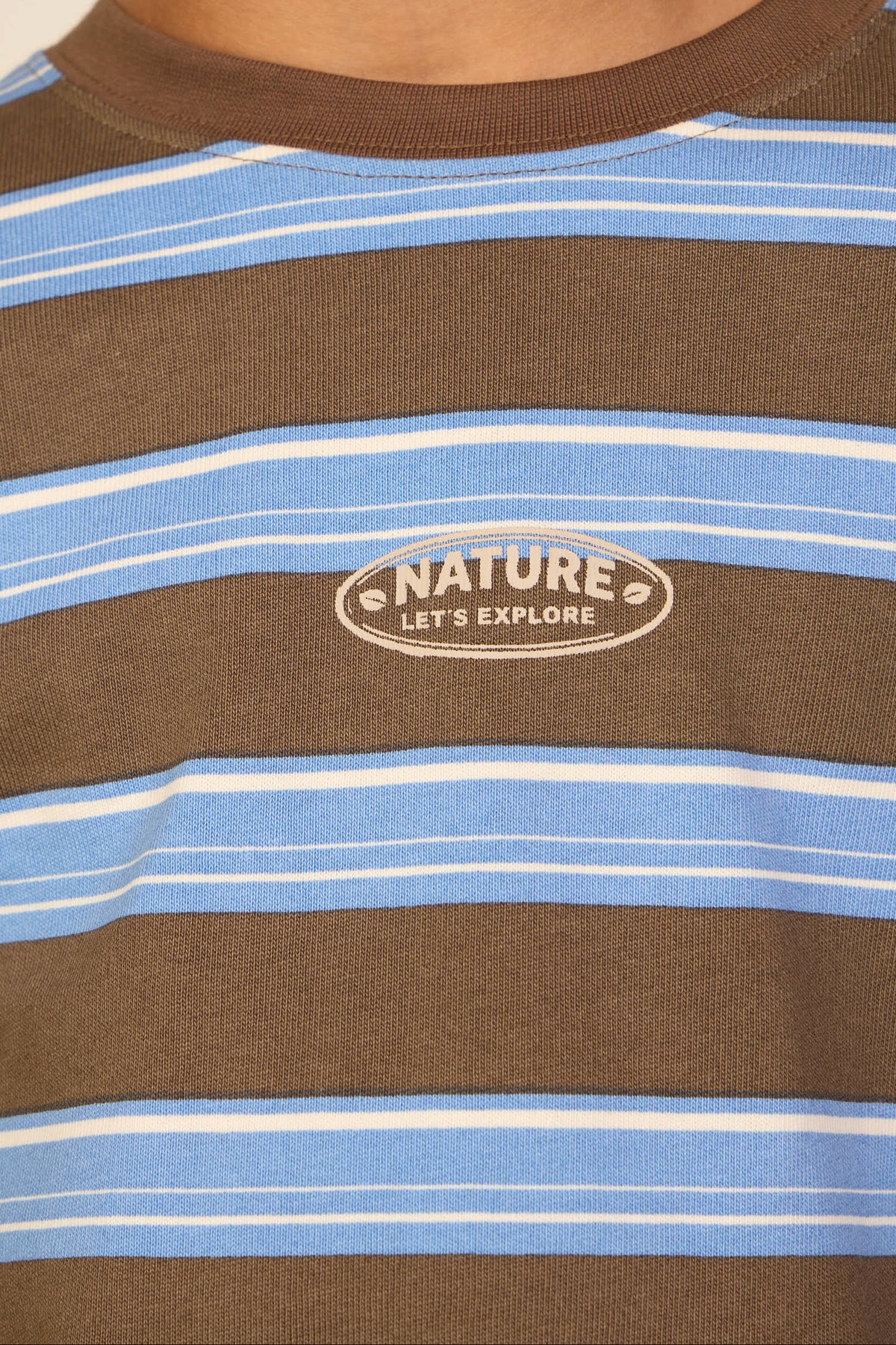 Gestreiftes Langarmshirt Kids - Brown /Blue | 101699 Hugo