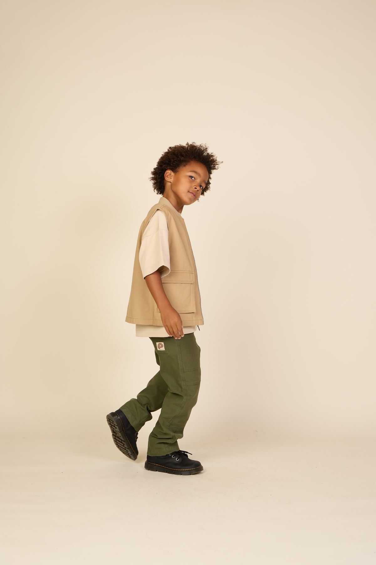 Canvas Cargo Weste - Tween - Khaki | 101129 Isack