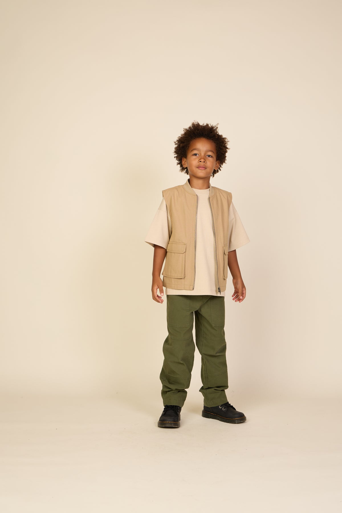 Canvas Cargo Weste - Tween - Khaki | 101129 Isack