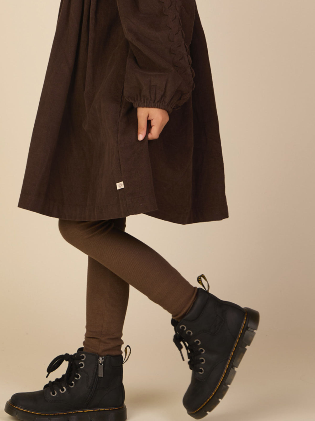 Gerippte Leggings aus Modal-Mix Tween - Brown | 101566 Lottie