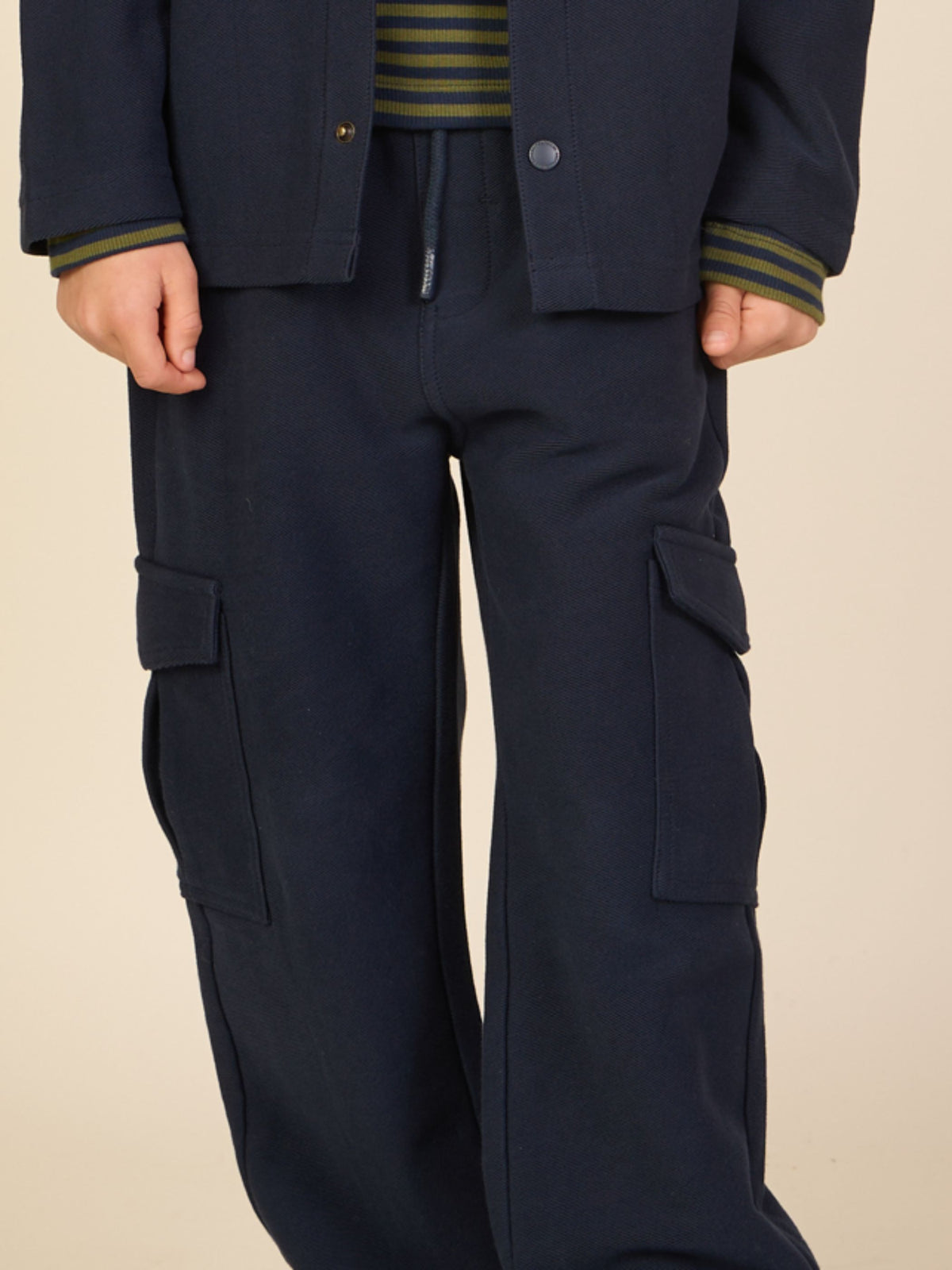 Cargo-Jogginghose aus strukturiertem Sweatstoff Tween - Navy | 101511 Wilder