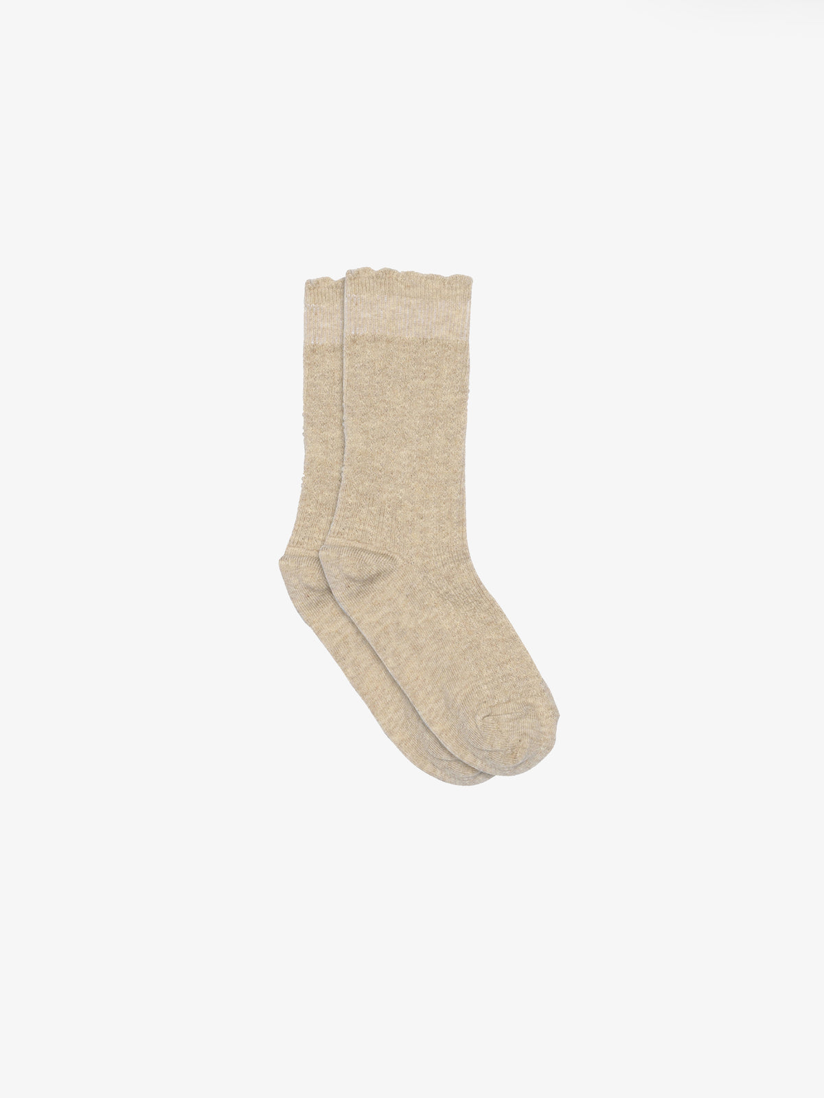 MP Cotton Jaquard Knit Socks - Tween - Beige Melange | 101386 MP Inger